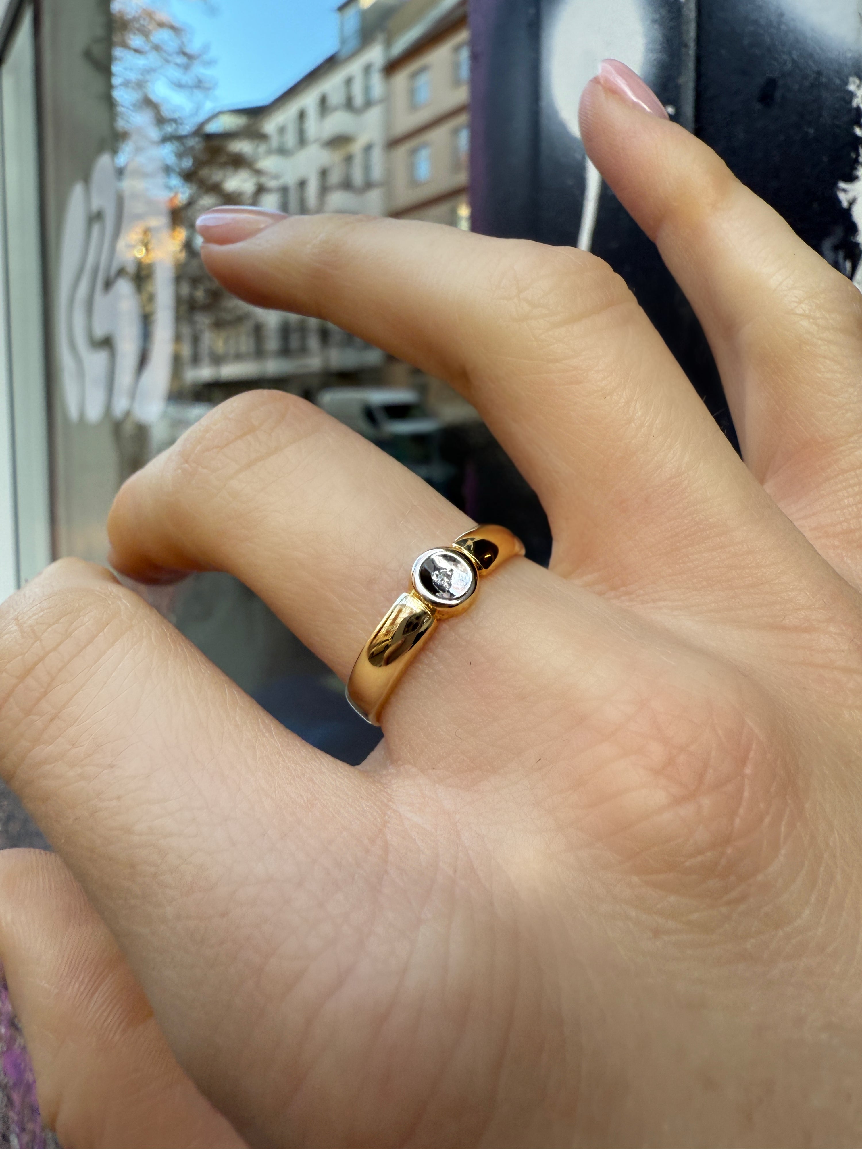 #431 8k Ring mit Diamant - RG 59