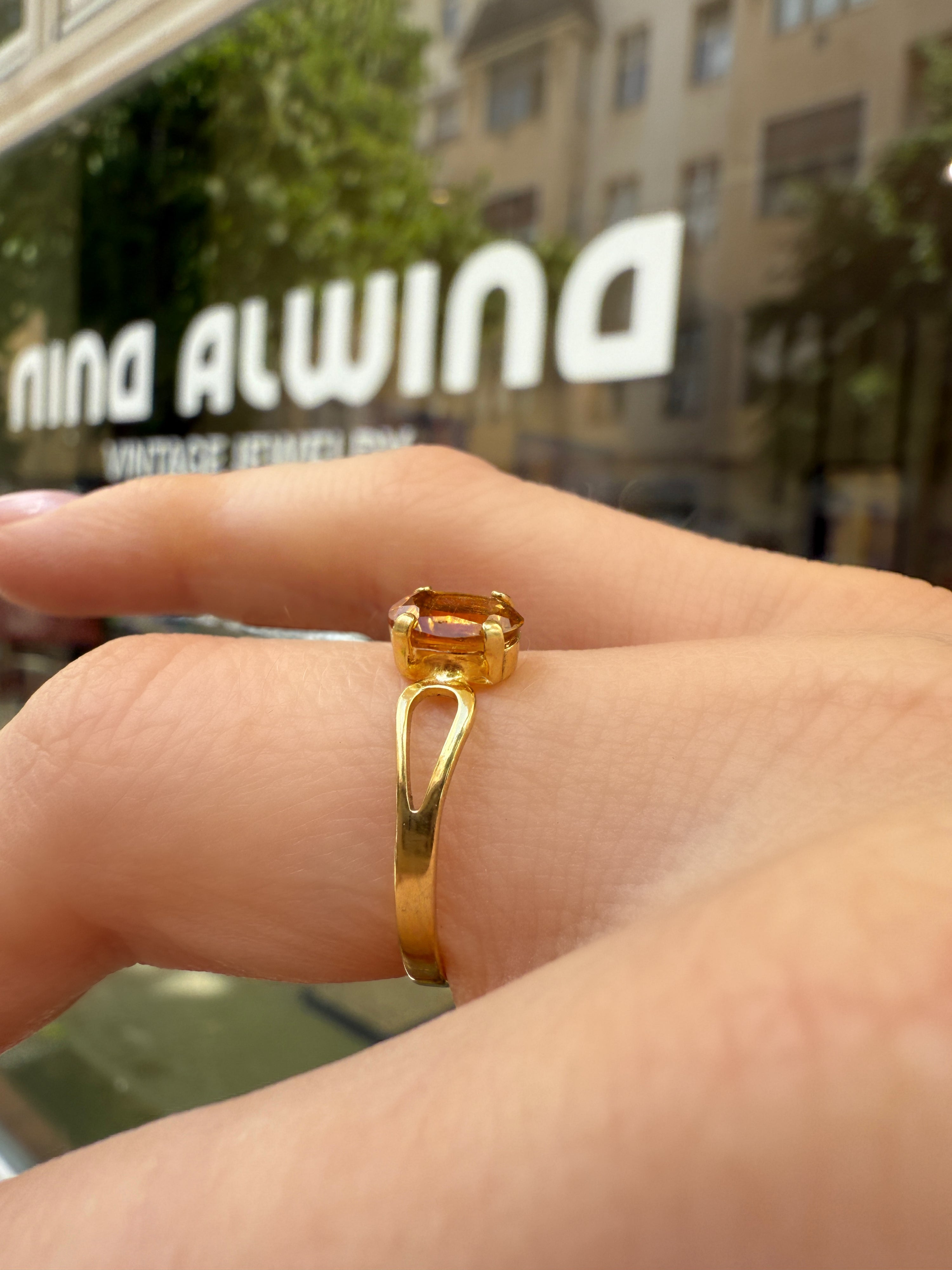 #1060 8k Ring with Citrine - RG 55