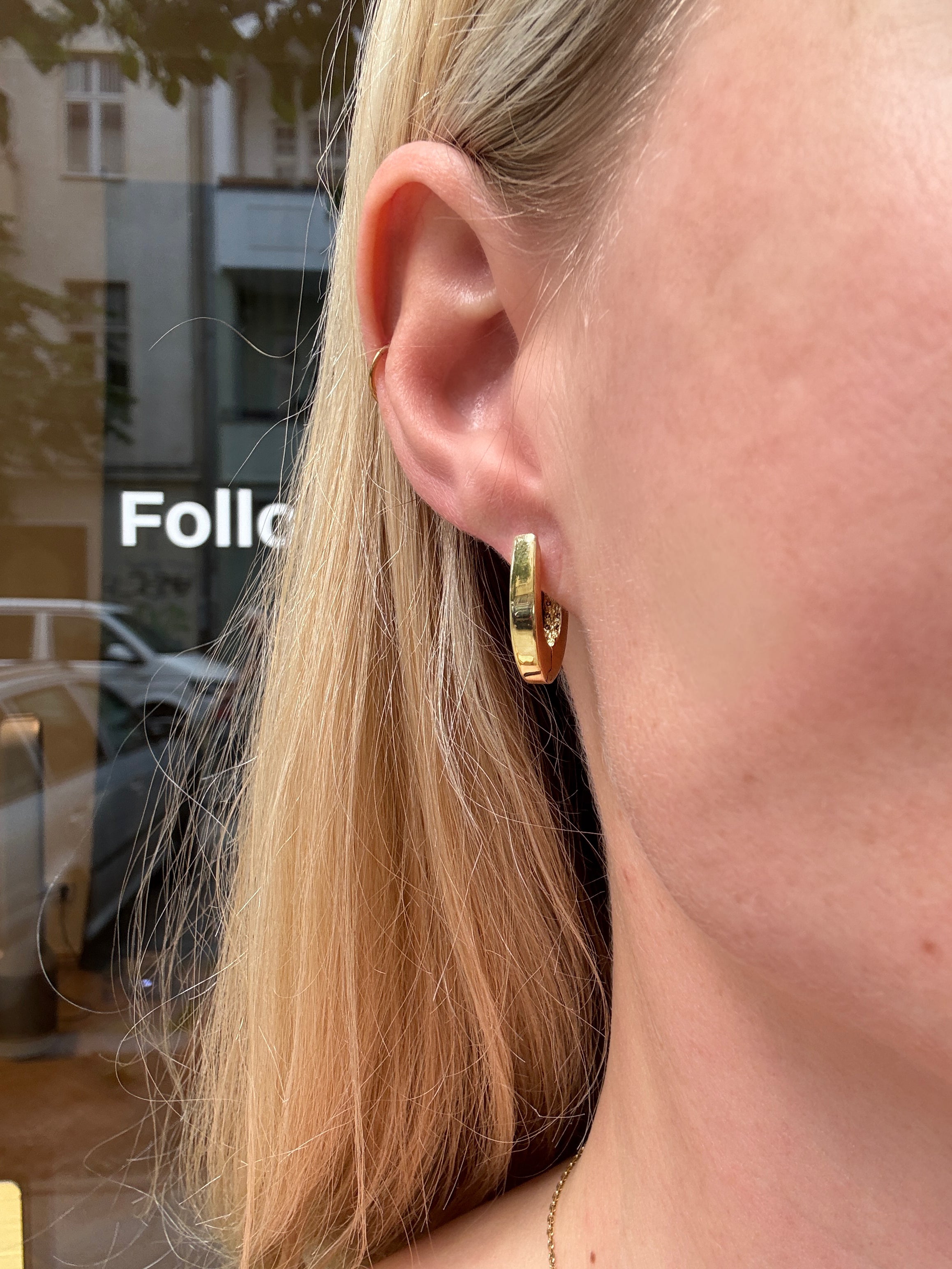 #1086 8k Ohrringe mit Zirkonia - 1.7cm