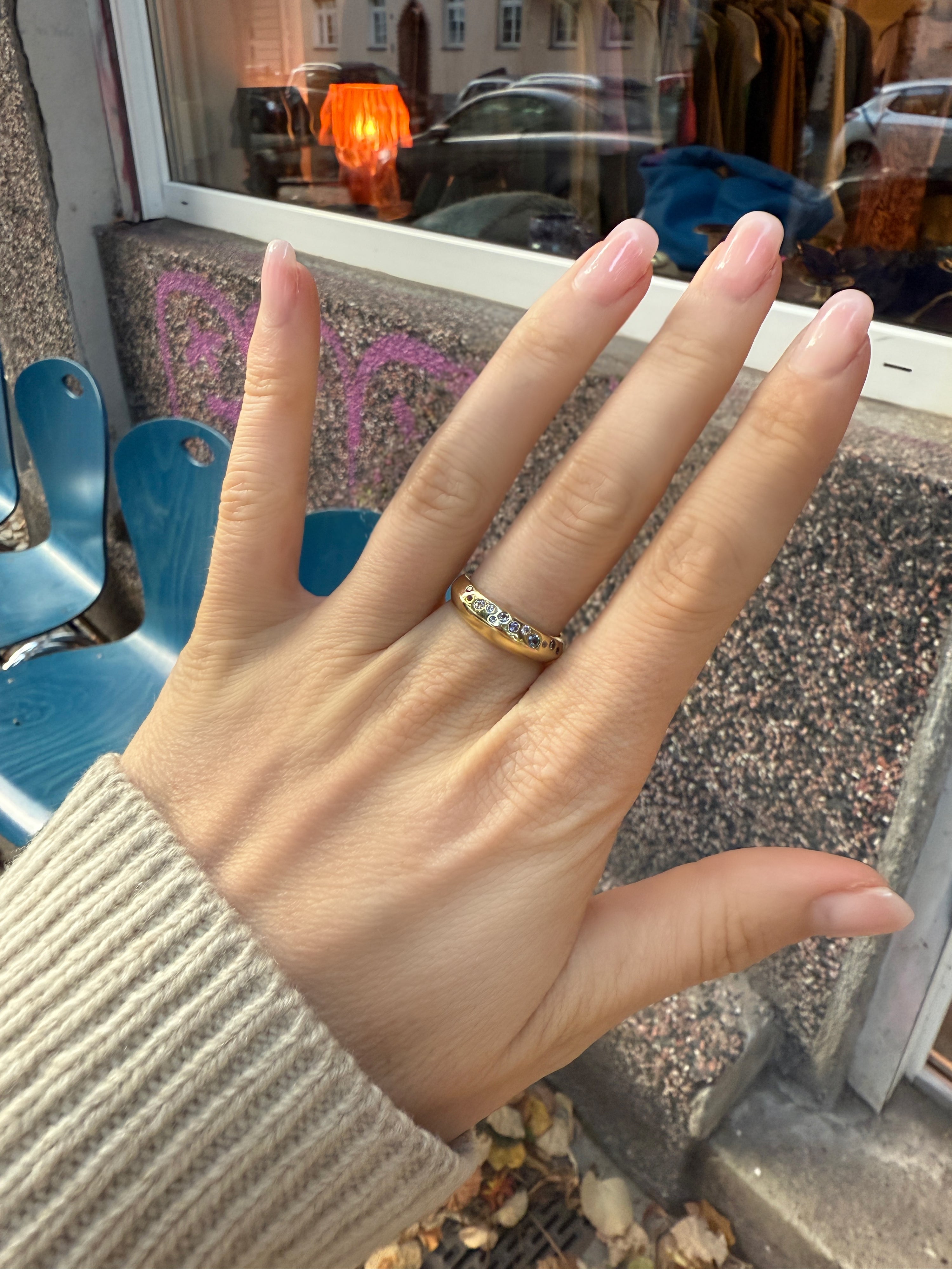 #124 8k Ring mit bunten Steinen - RG 55