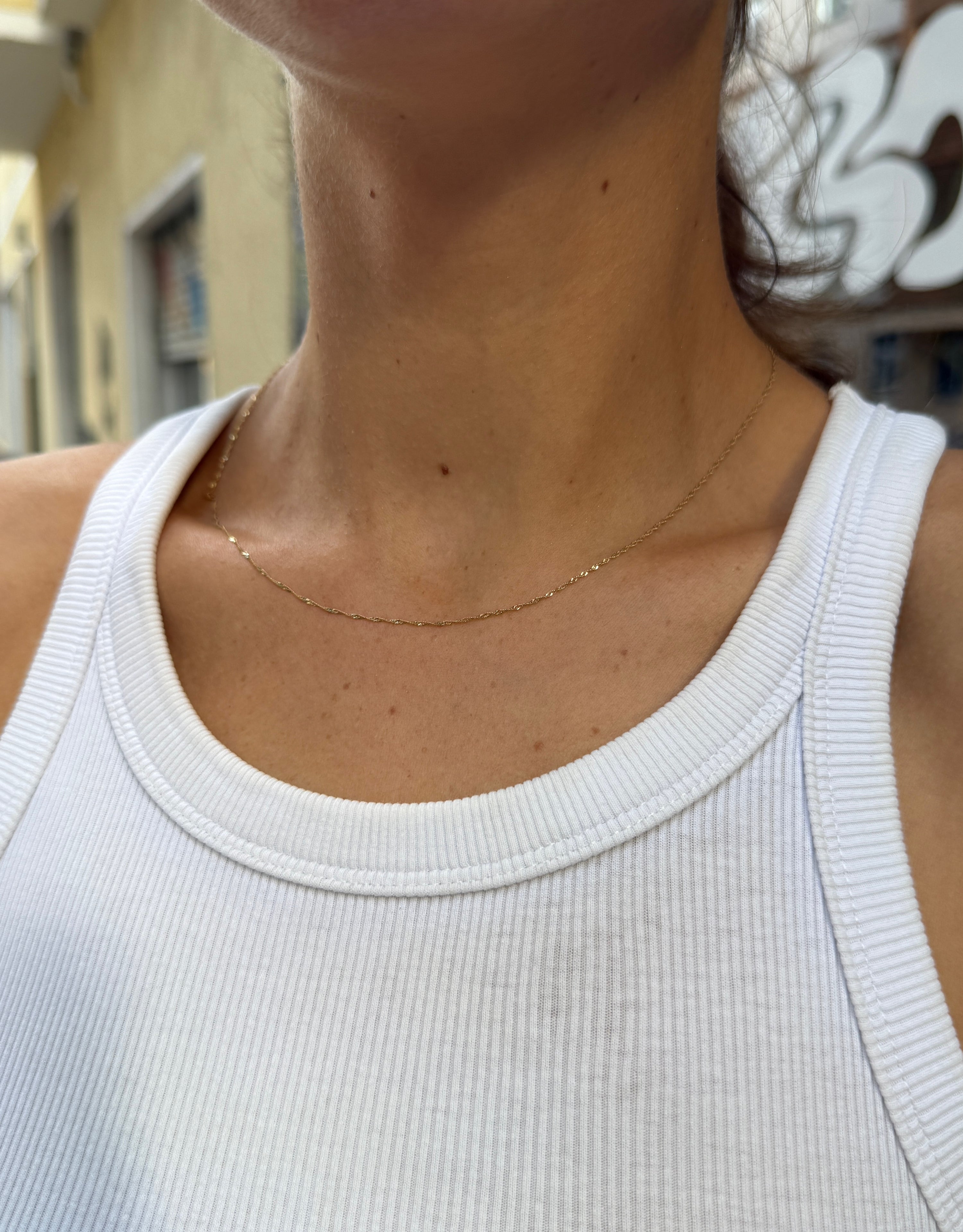 #129 Feine 14k Kette