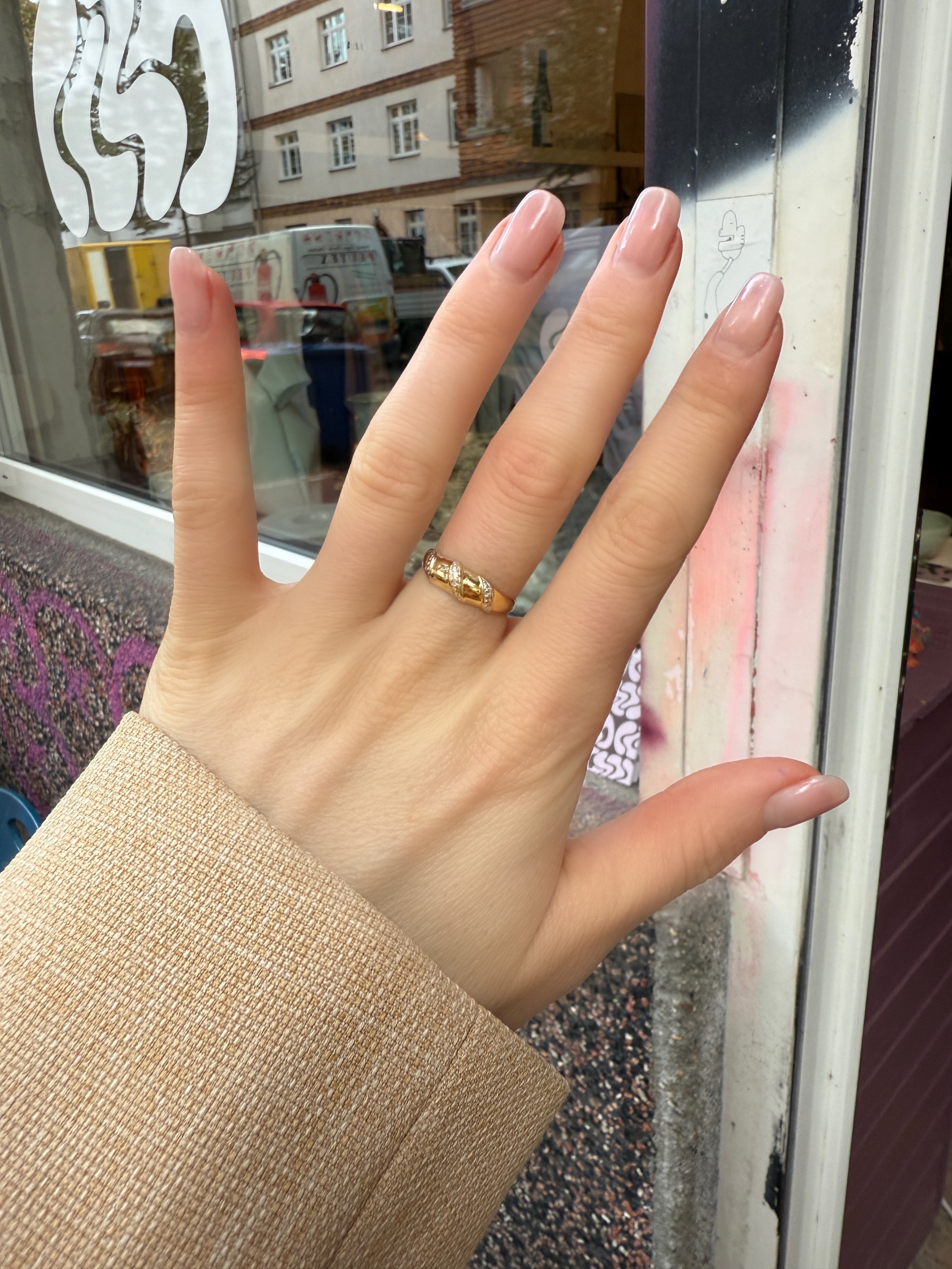 #200 8k Ring mit Diamanten - RG 53