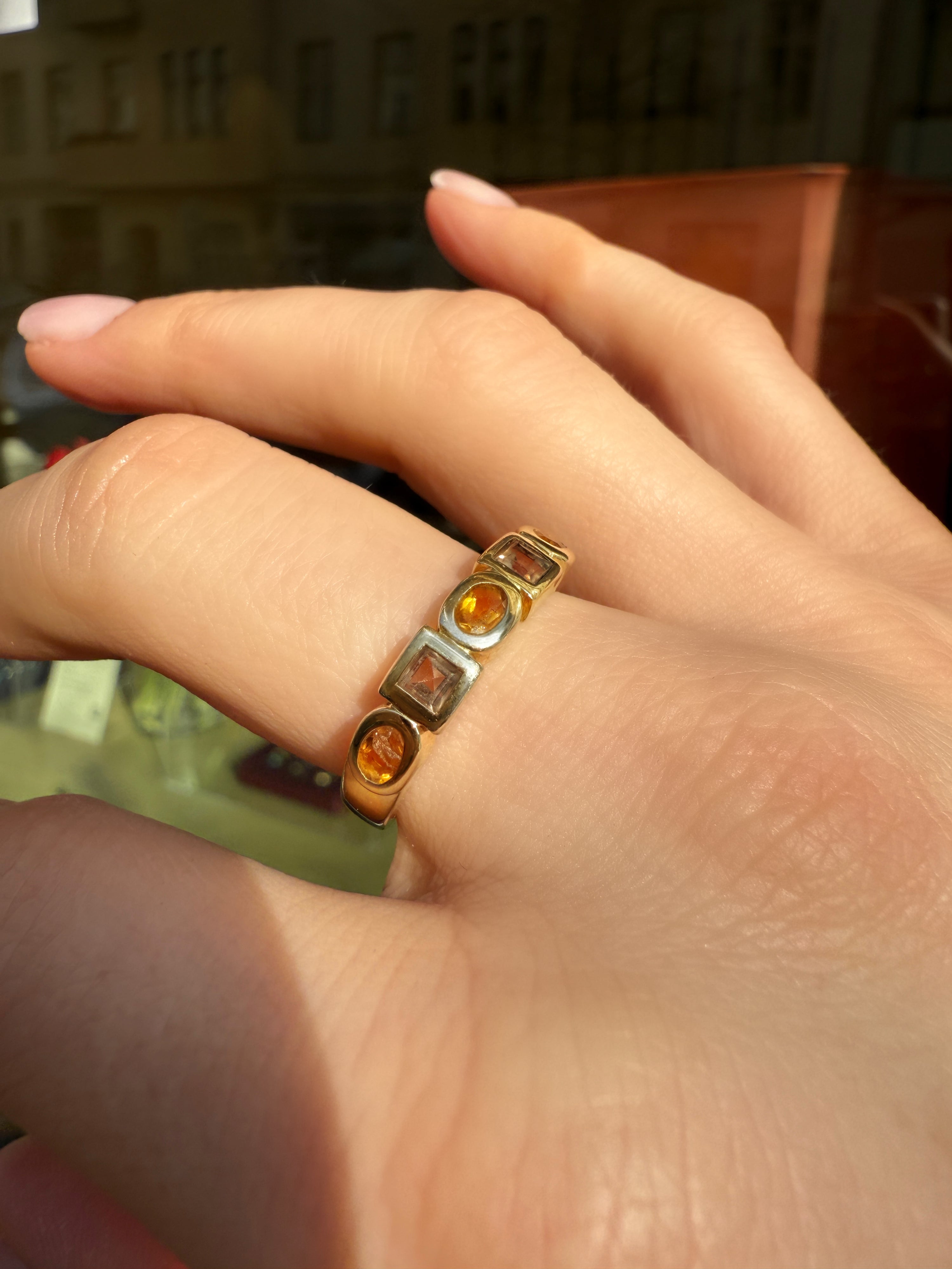 #750 14k Ring mit Citrin - RG 59