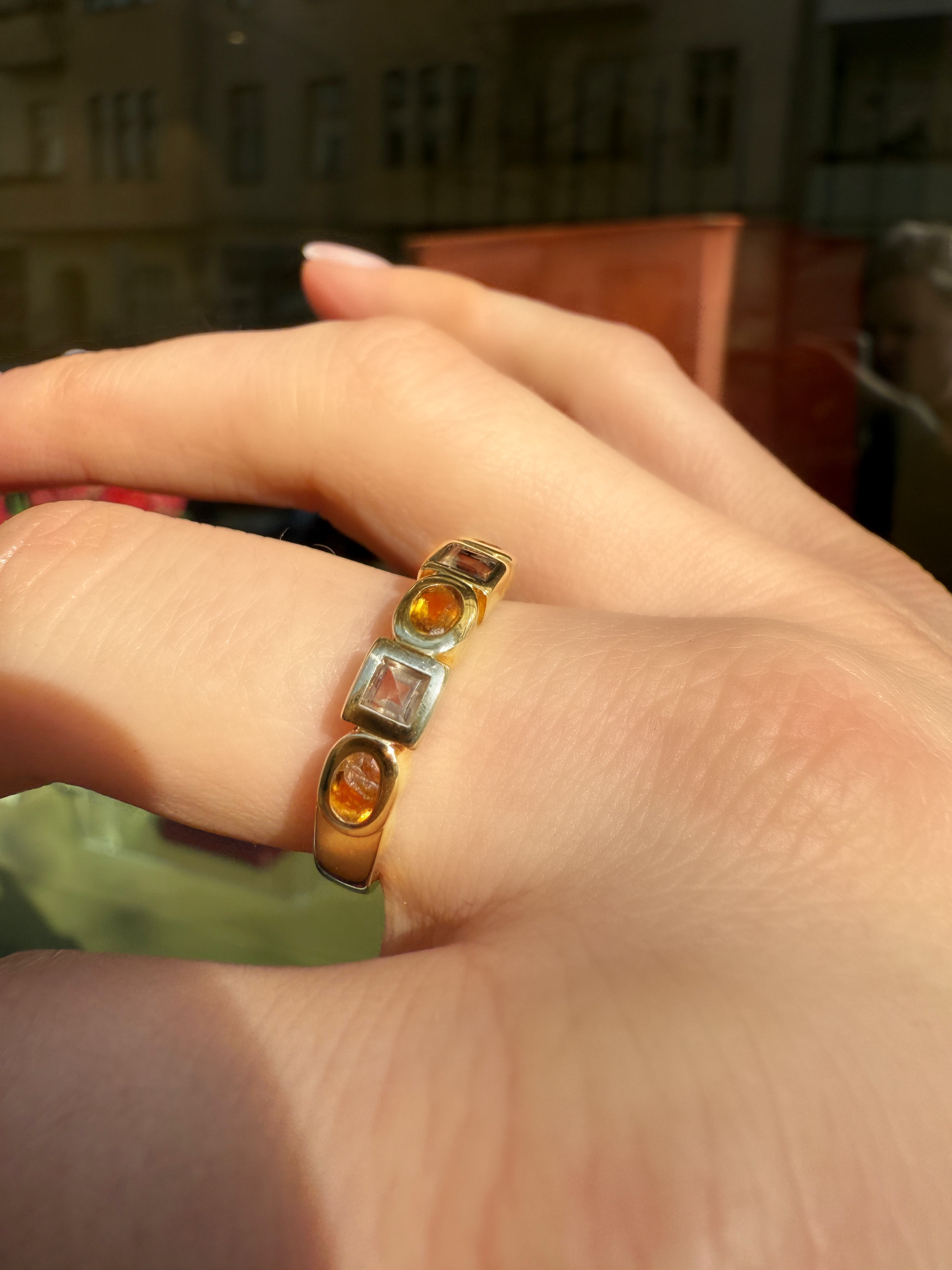 #750 14k Ring mit Citrin - RG 59