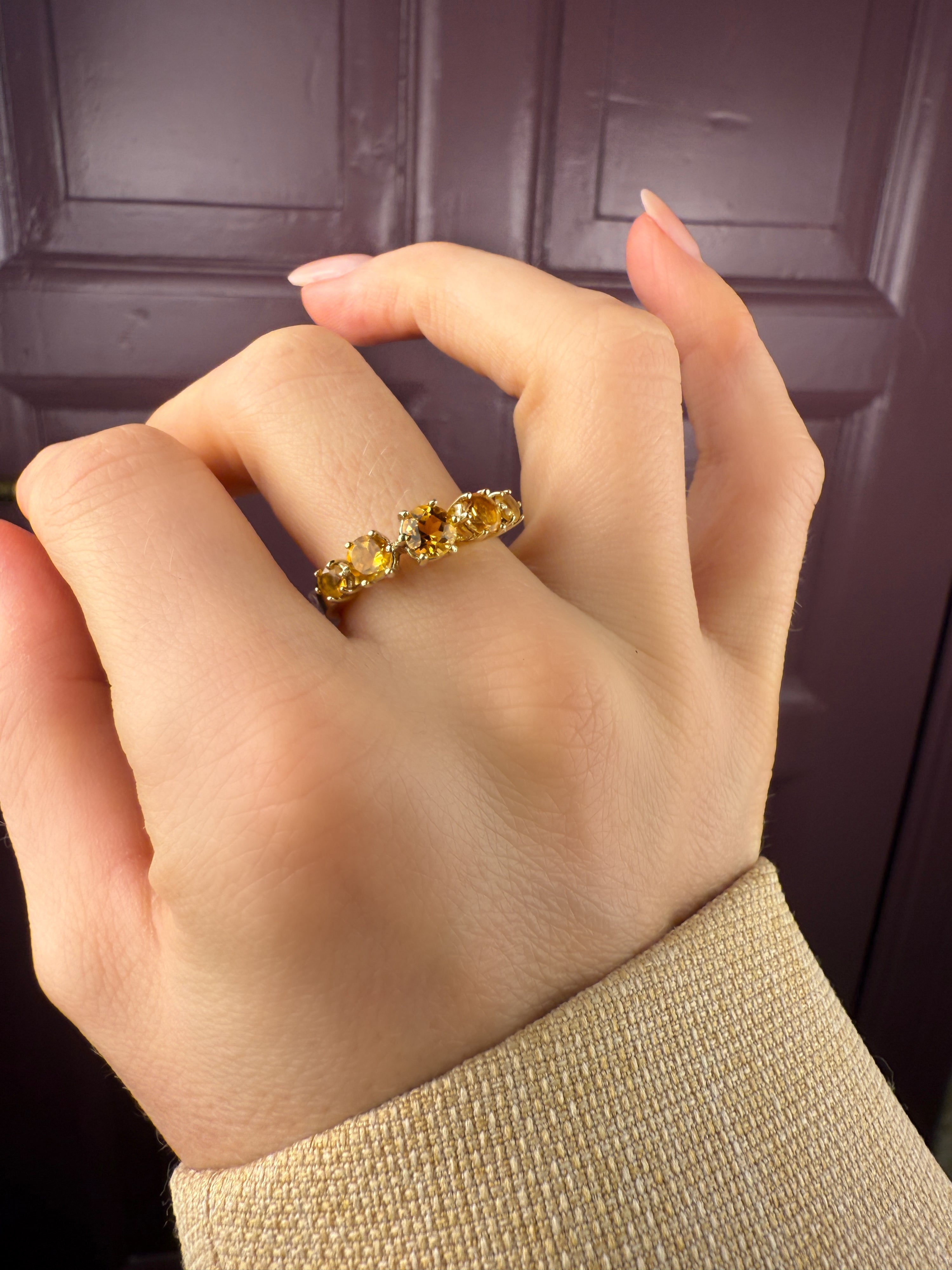 #206 9k Ring mit Citrin - RG 60