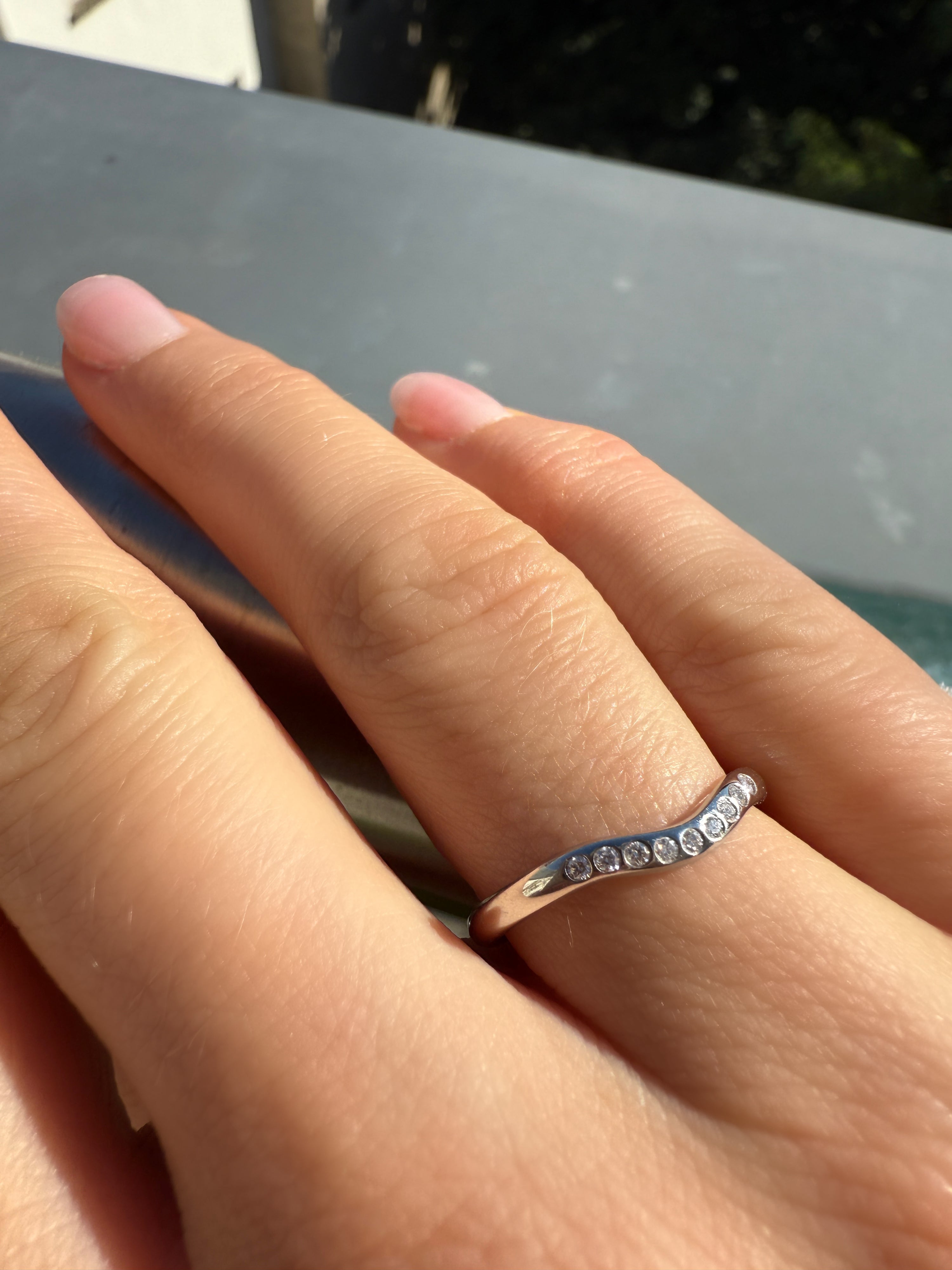 #95 19k Tiffany & CO Platin Ring - RG 52