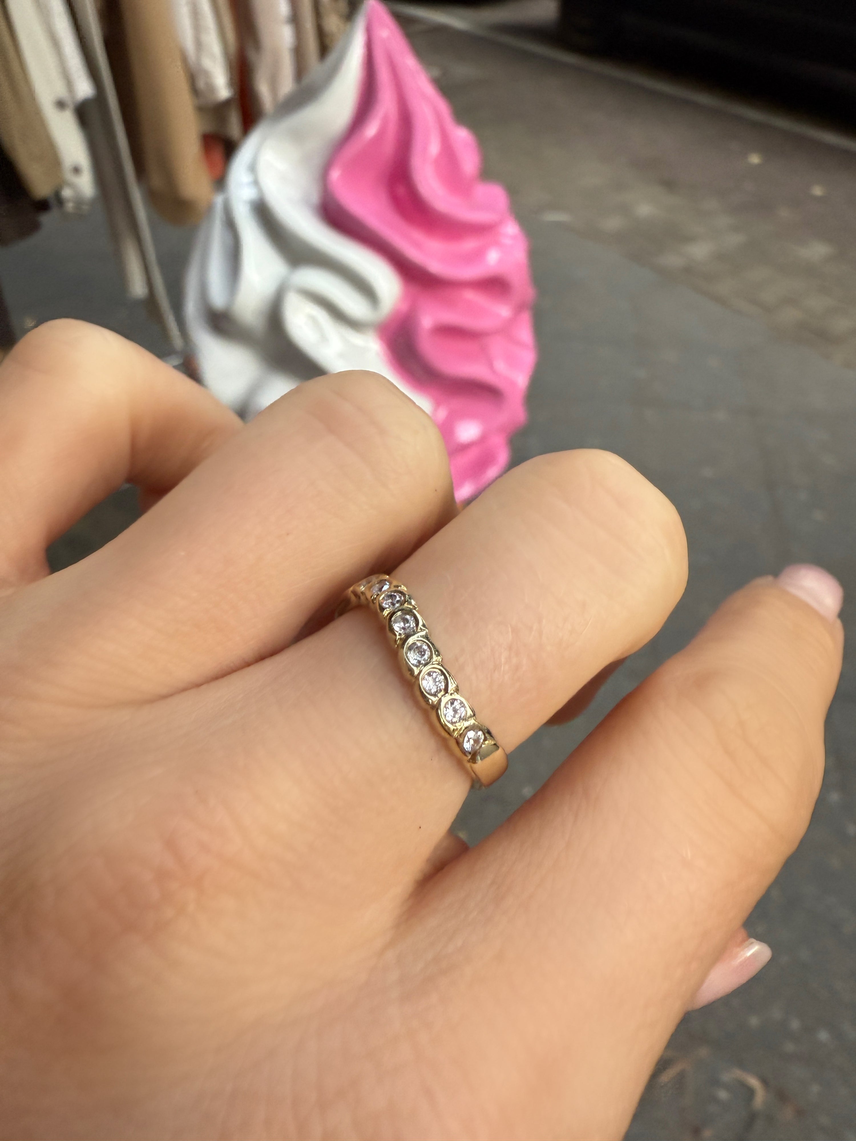 #73 8k Ring mit Zirkon - RG 53