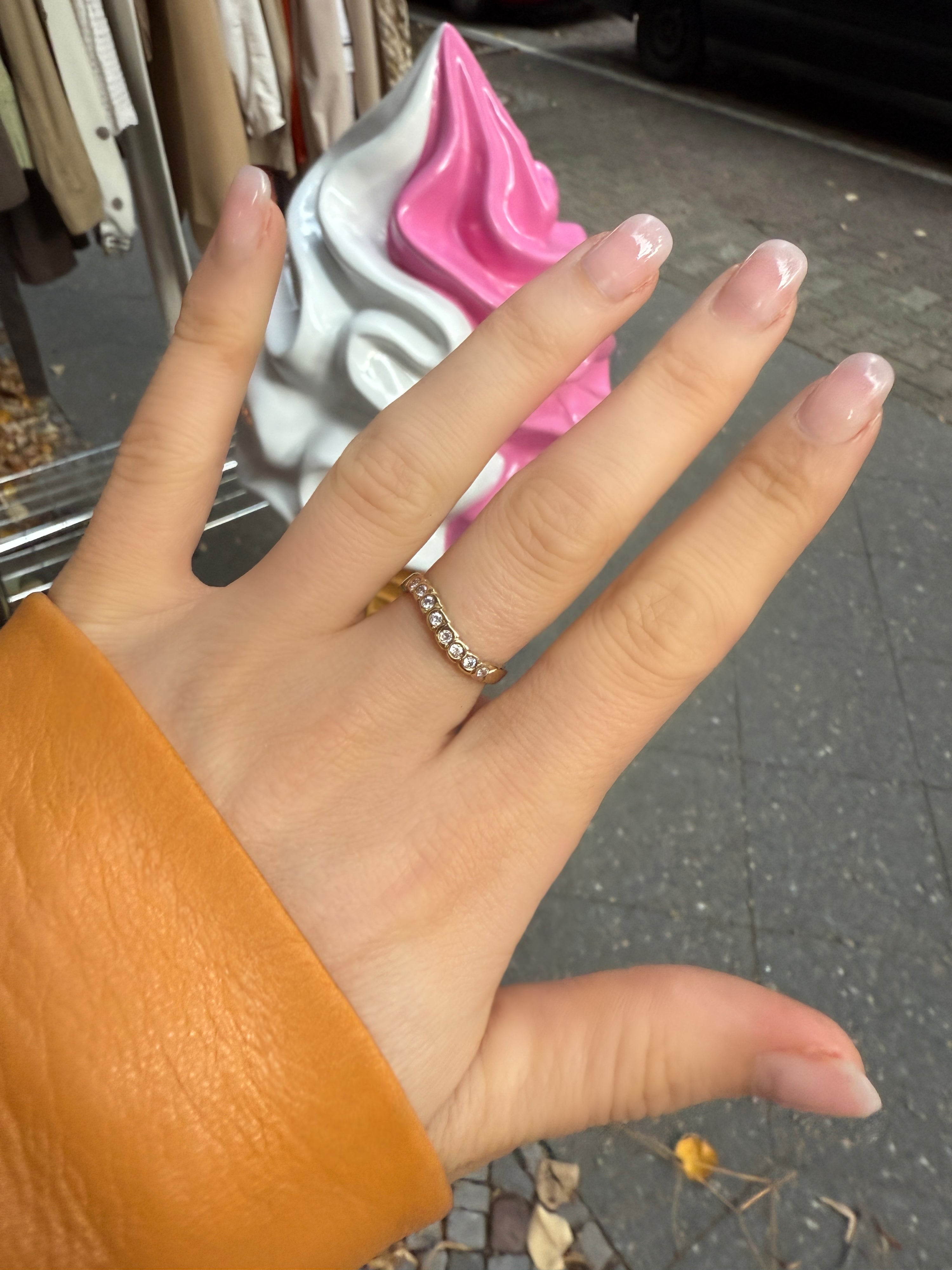 #73 8k Ring mit Zirkon - RG 53