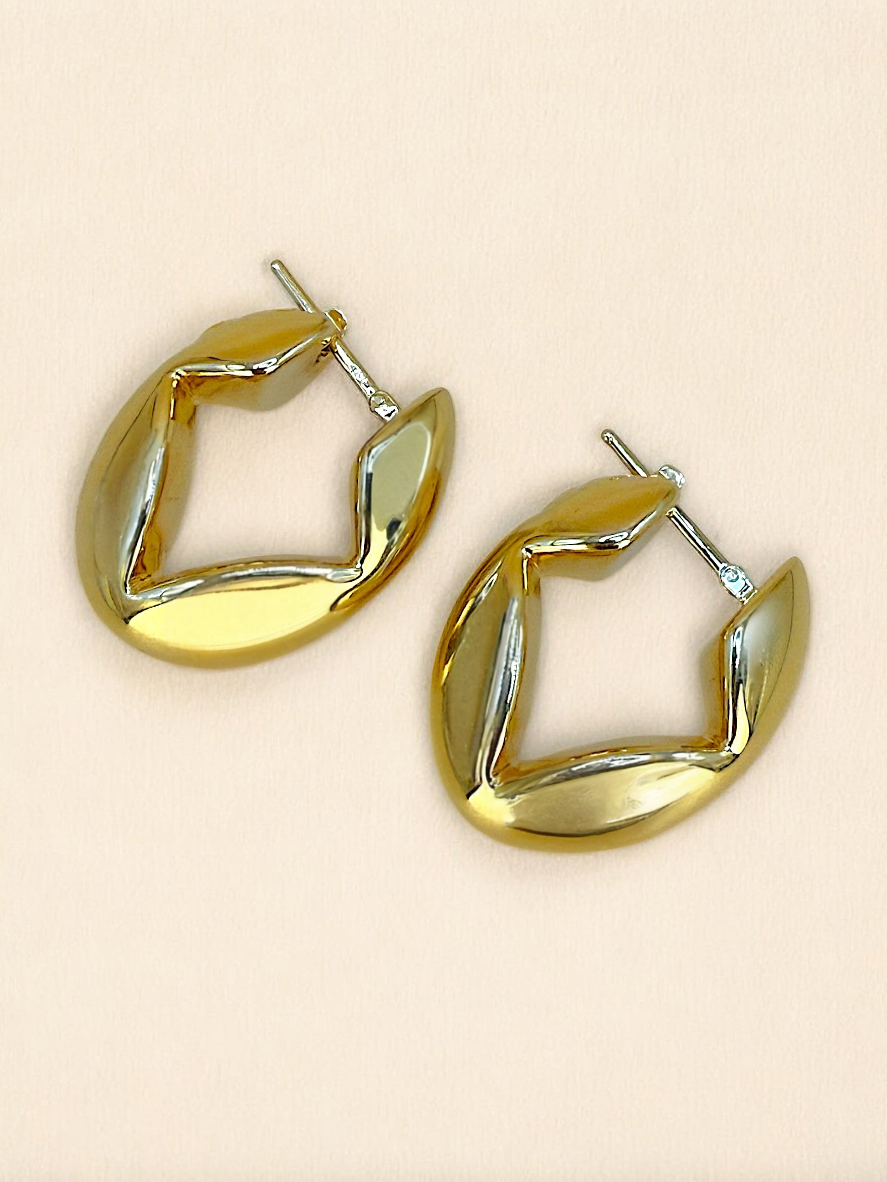 #27 Creolen 18k massives Gold - 6,1g
