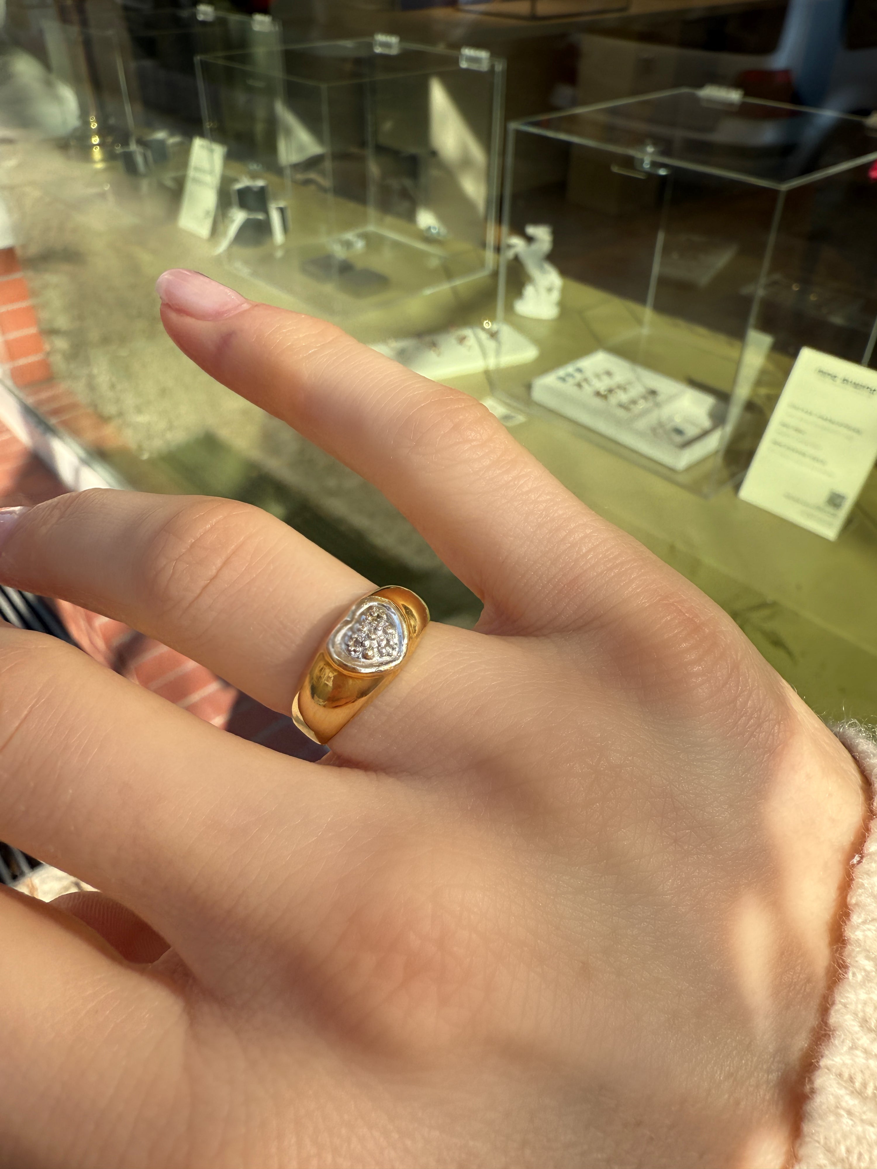 #801 14k Ring mit Diamanten - RG 51