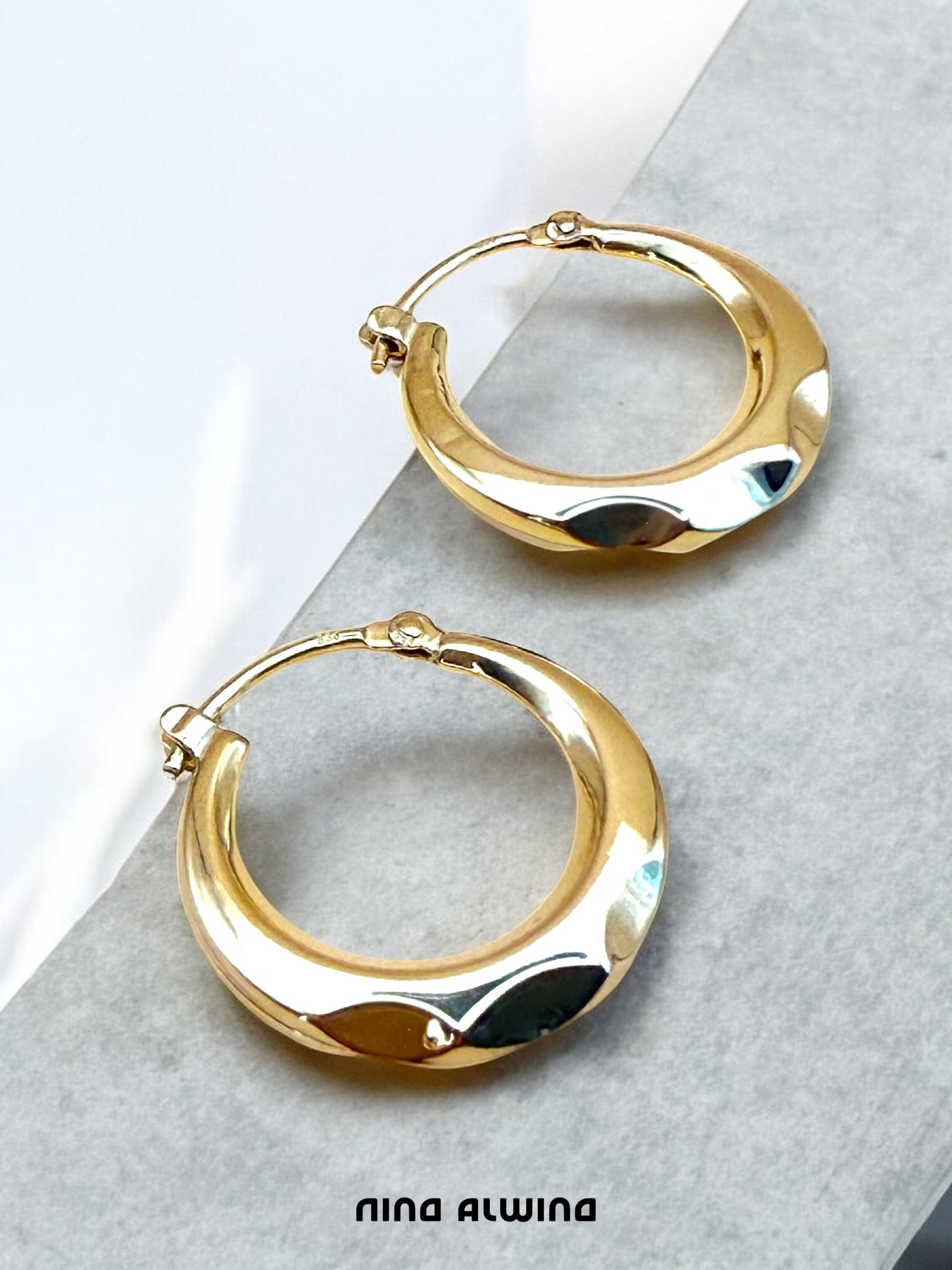 #55 Creolen 8k Gelbgold 2cm