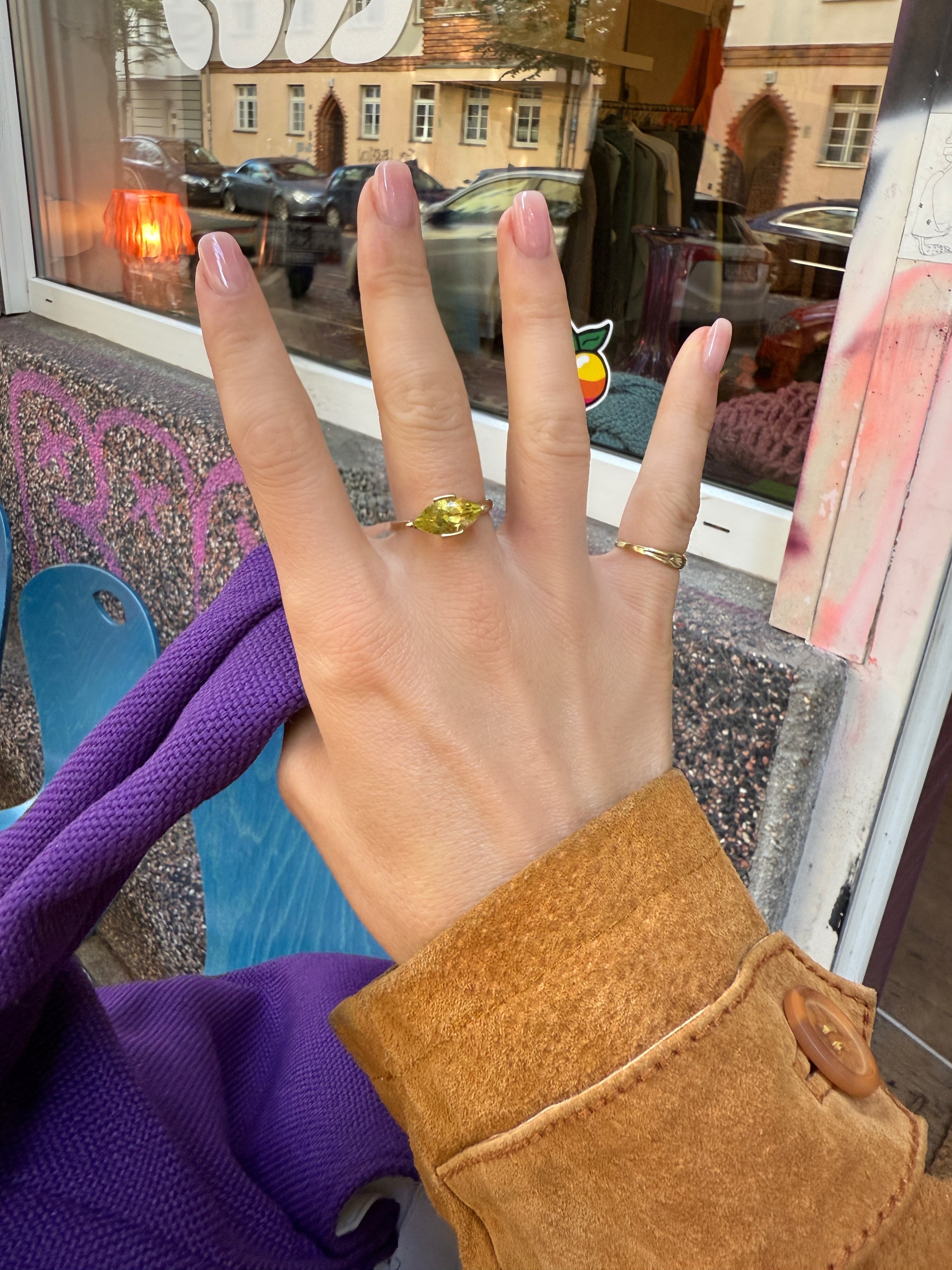 #136 8k Ring mit Periodot - RG 60