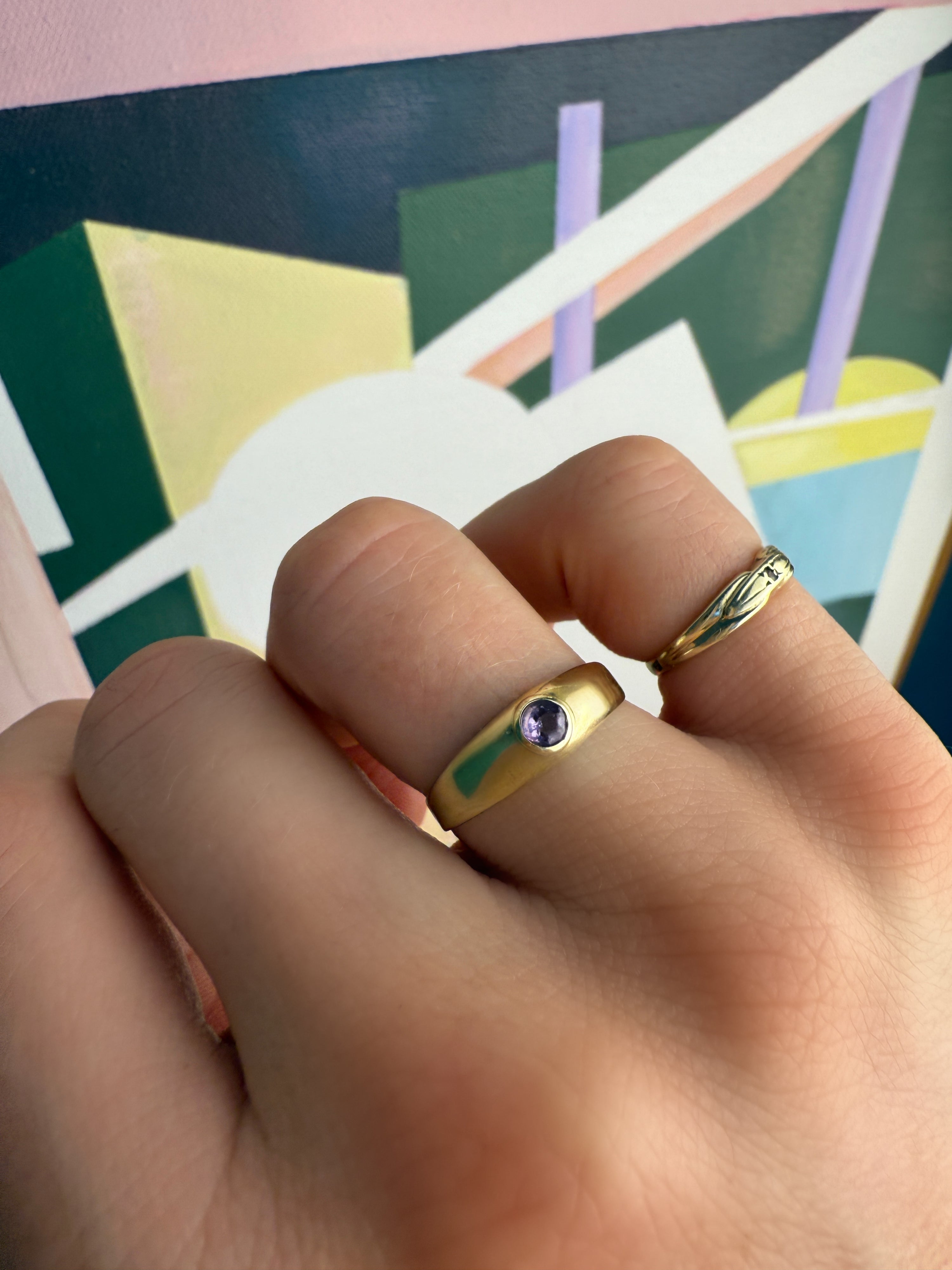 #75 8k Ring mit Amethyst - RG 55