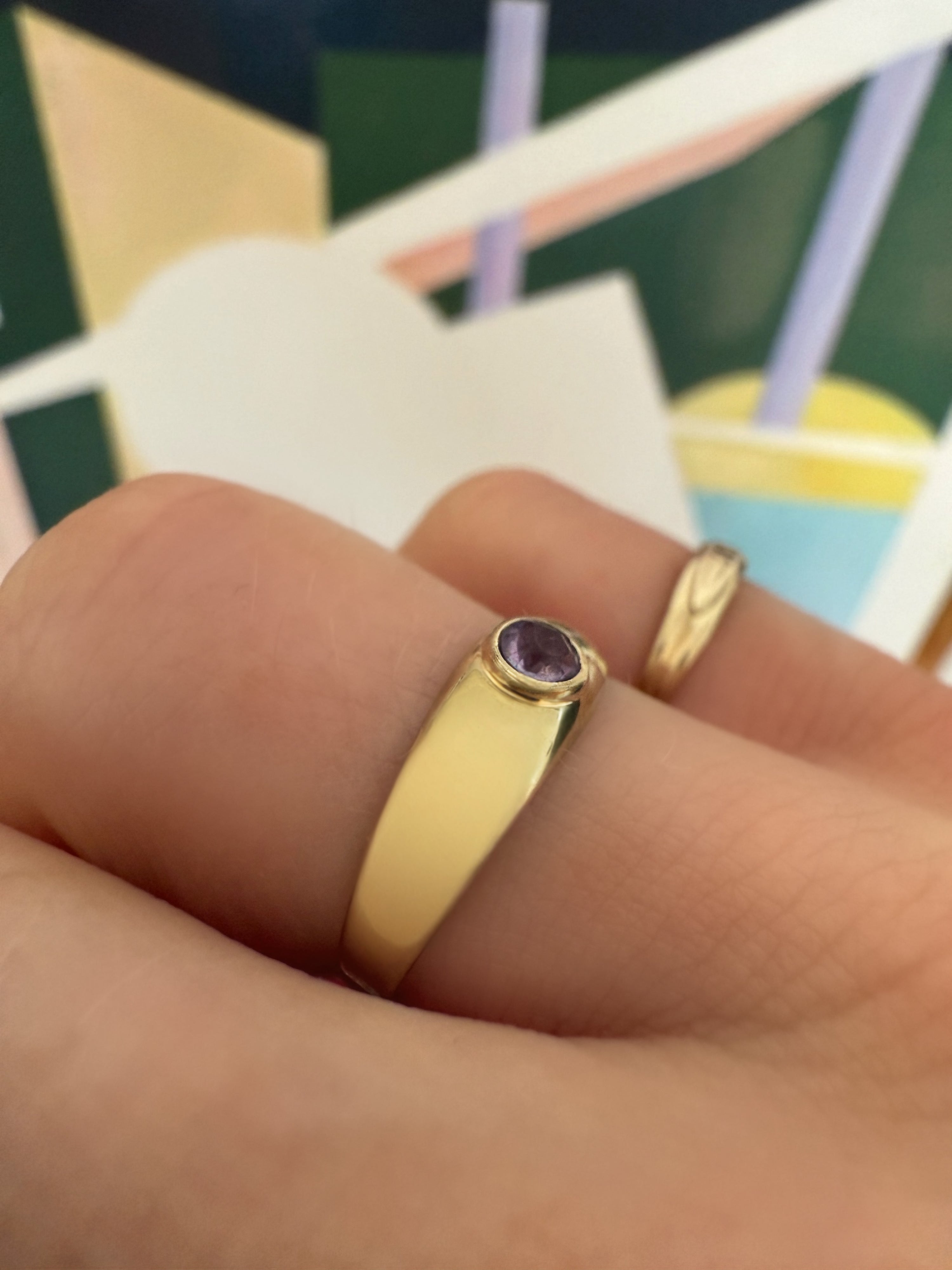 #75 8k Ring mit Amethyst - RG 55