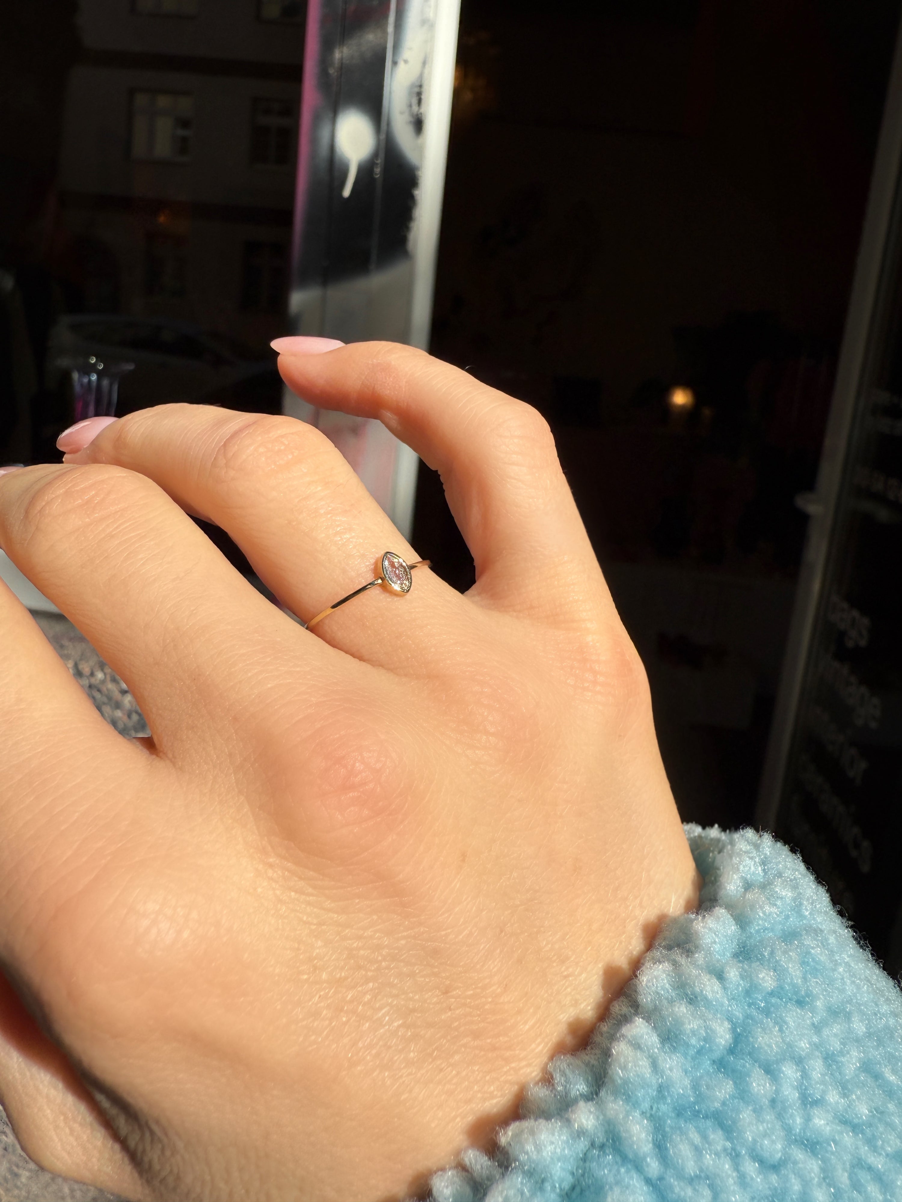 #145 9k Ring mit Zirkon - RG 52