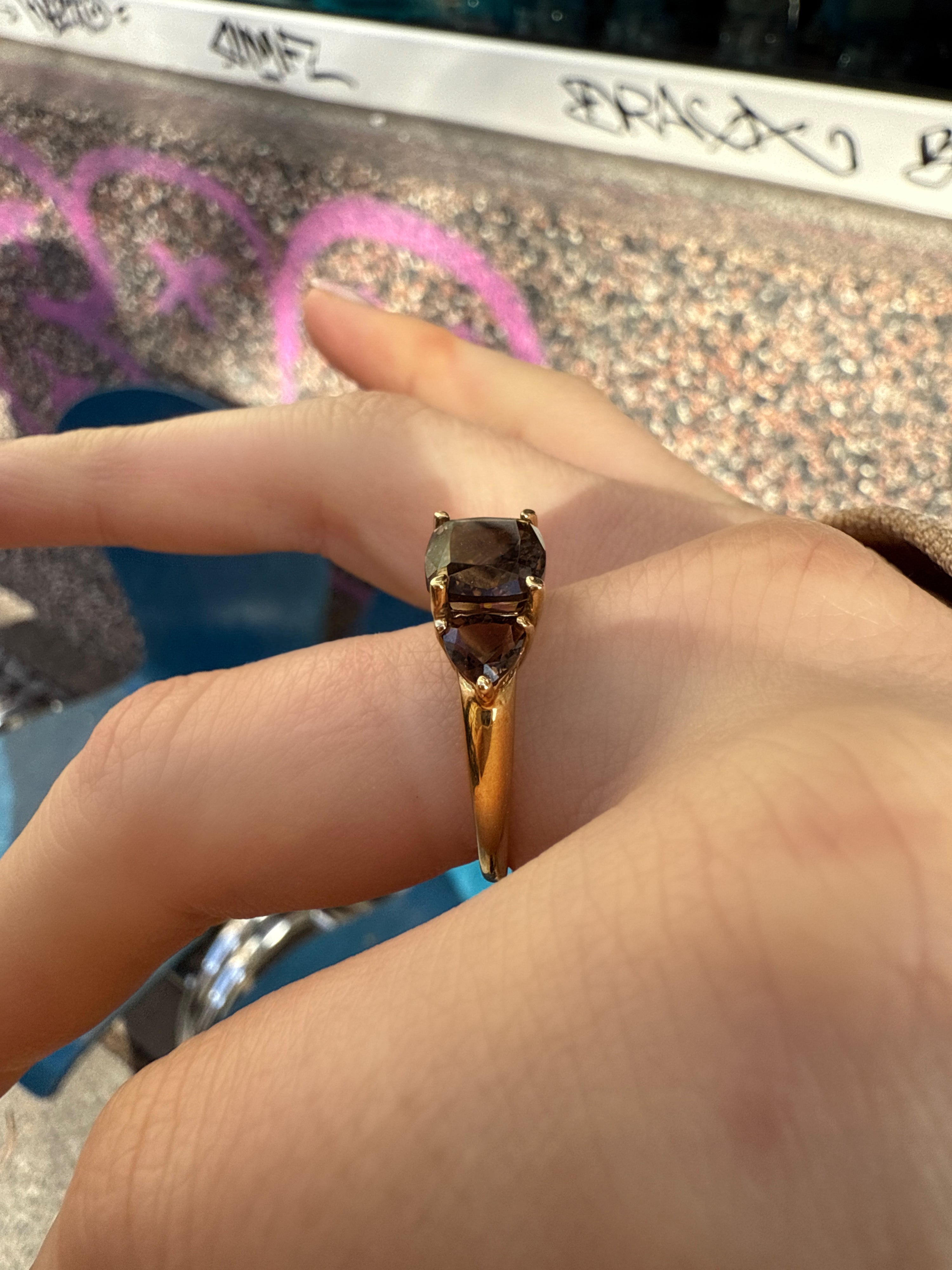 #649 9k Ring Rauchquarz - RG 60