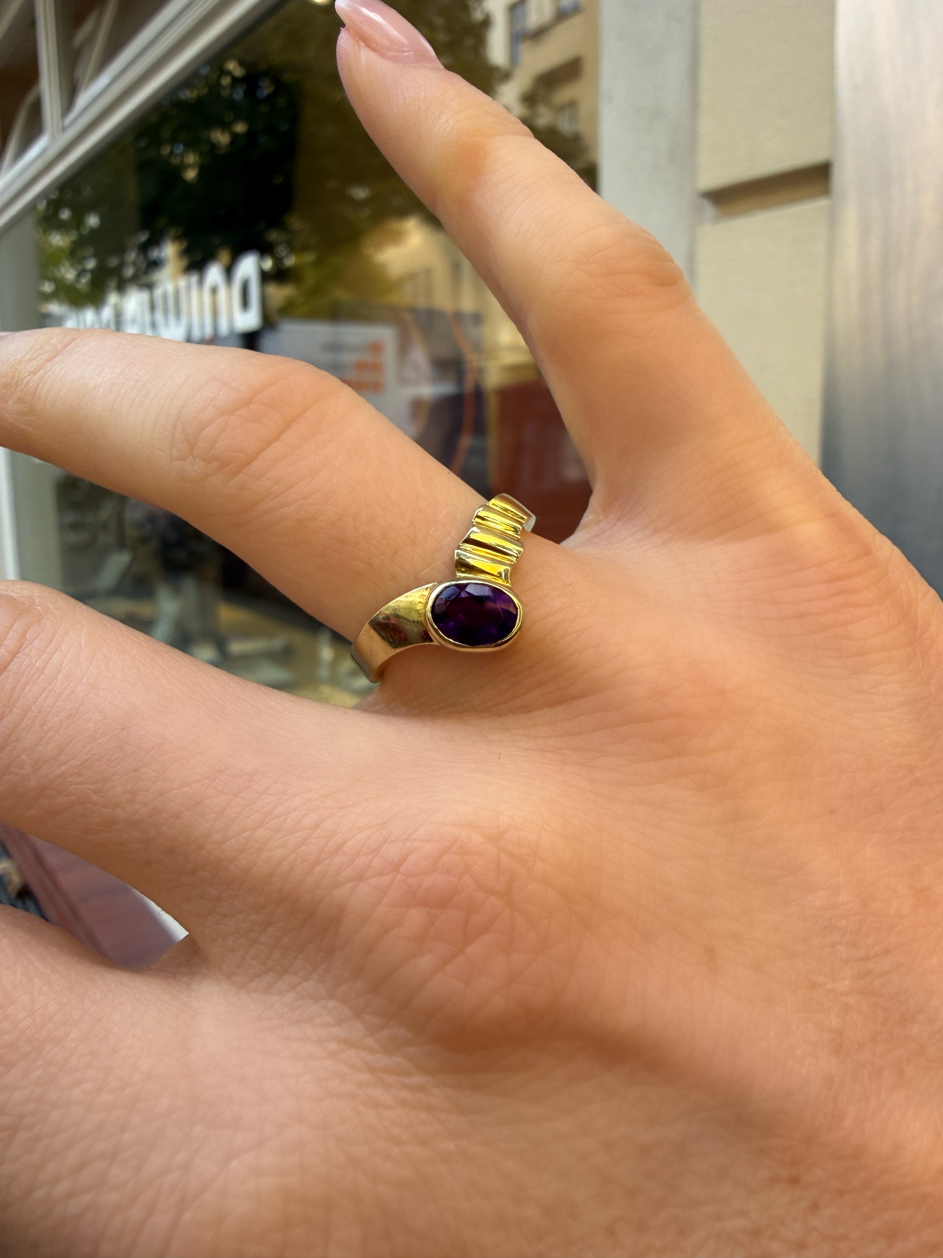 #1412 14k Ring with Ruby & Diamonds - Ring Size 55