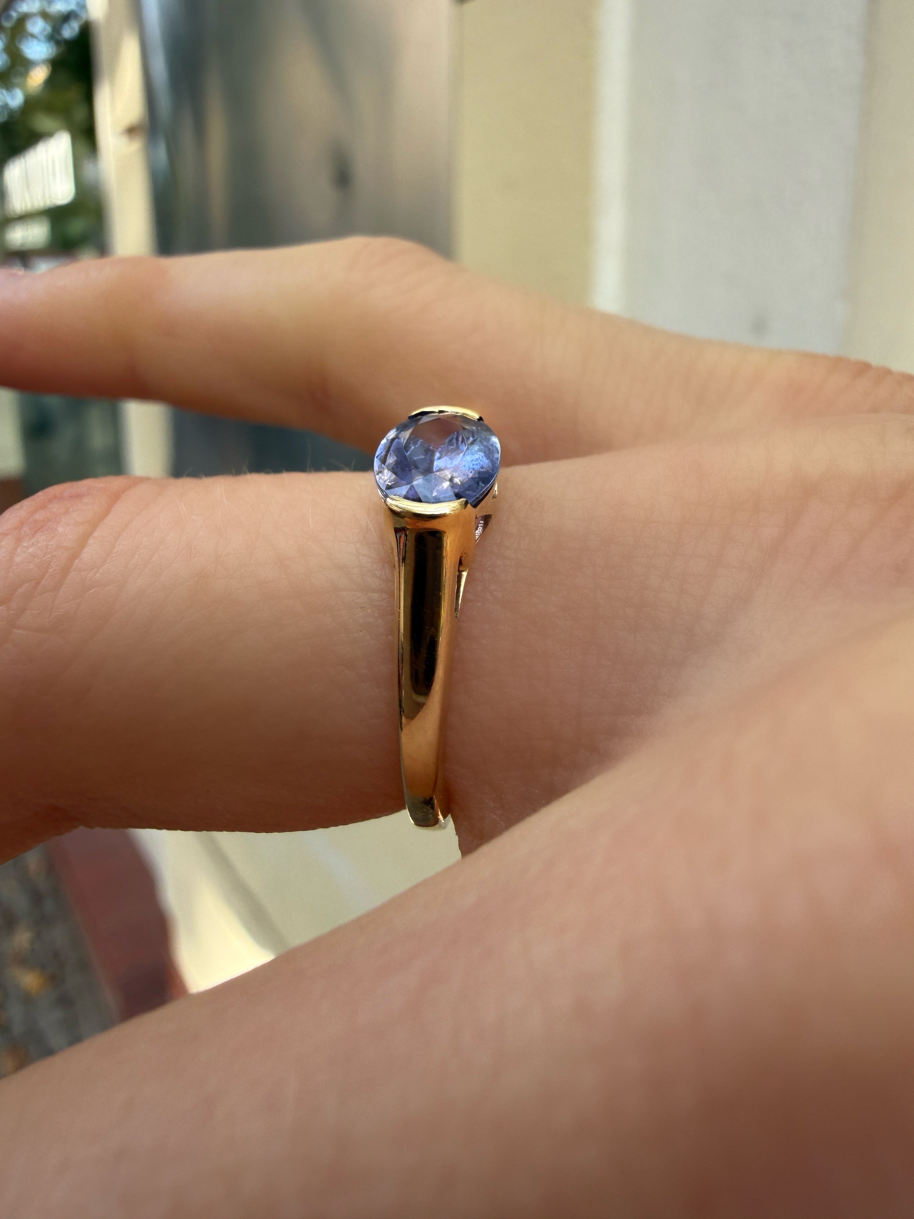 #1412 14k Ring with Ruby & Diamonds - Ring Size 55