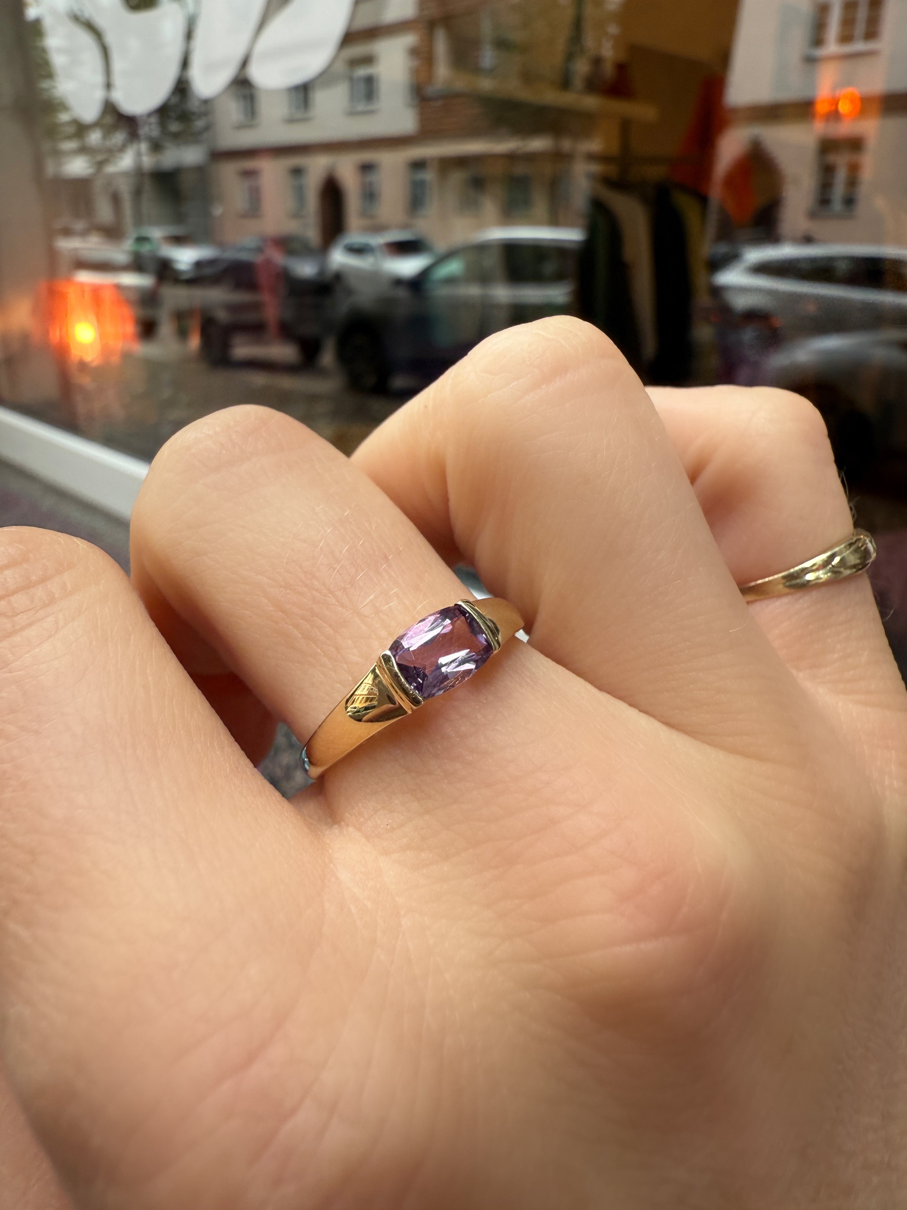 #143 8k Ring mit Amethyst - RG  57