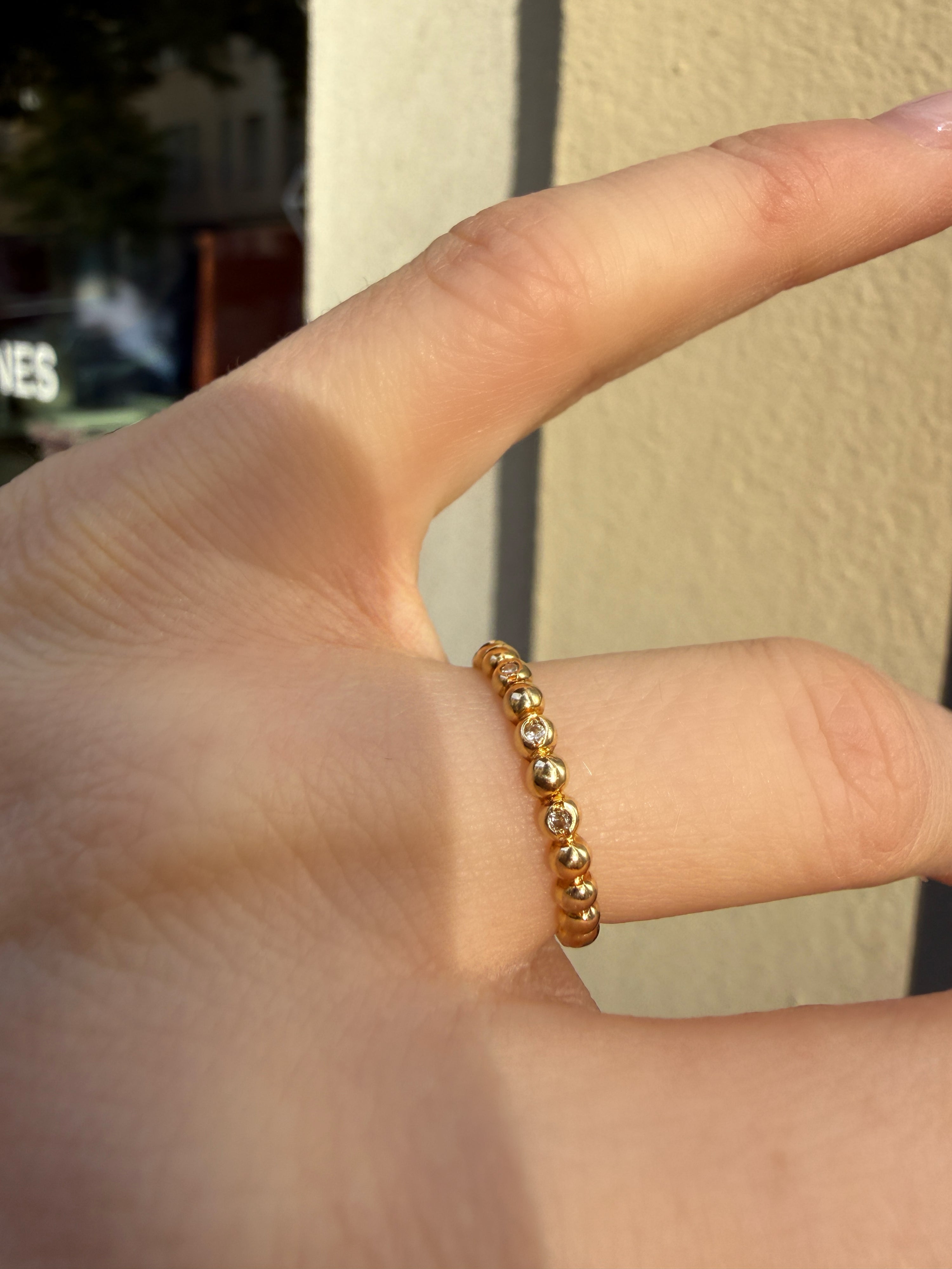 #1386 18k Ring mit 3 Diamanten - RG 50