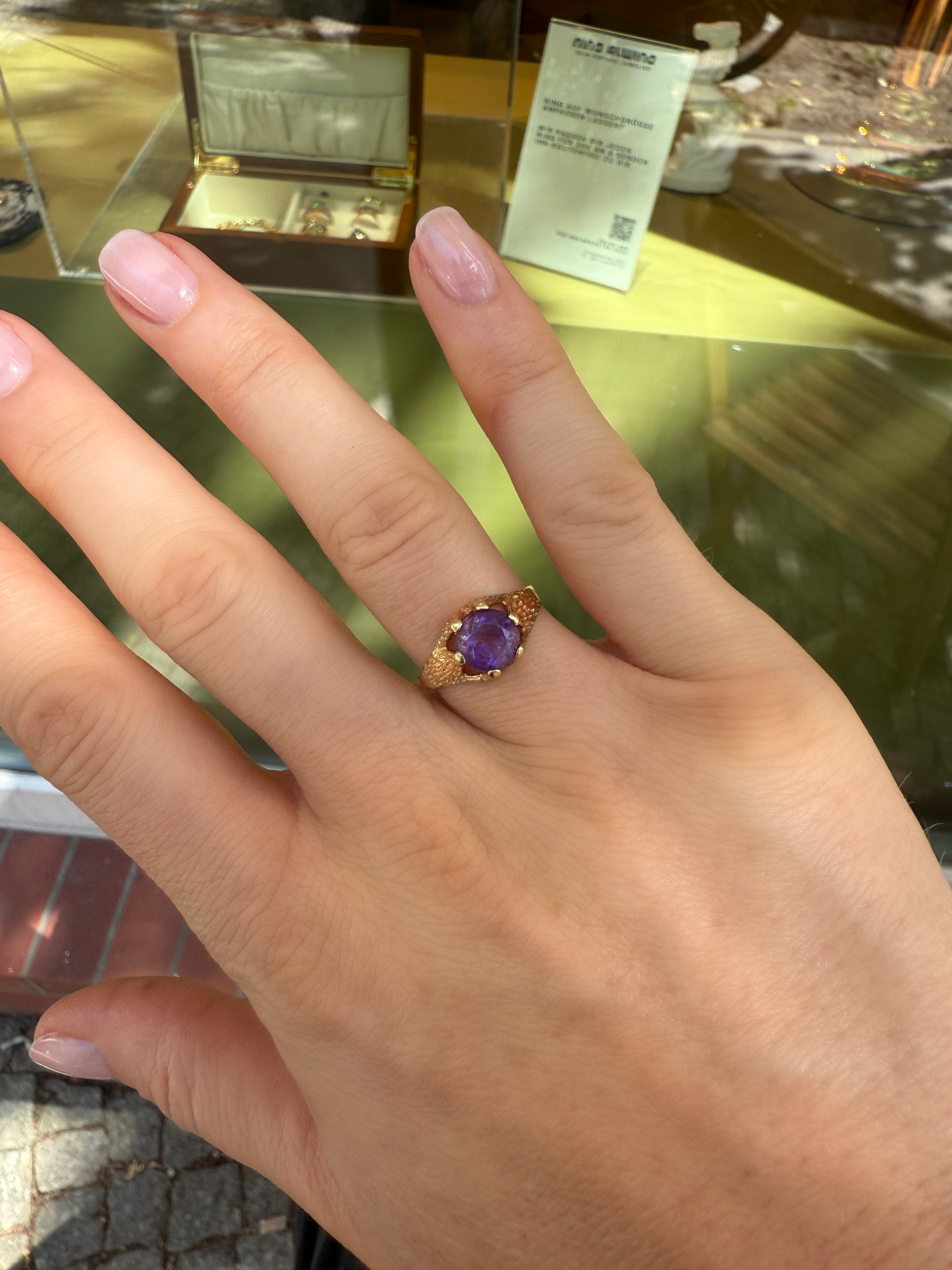 #998 8k Ring mit Amethyst - RG 54
