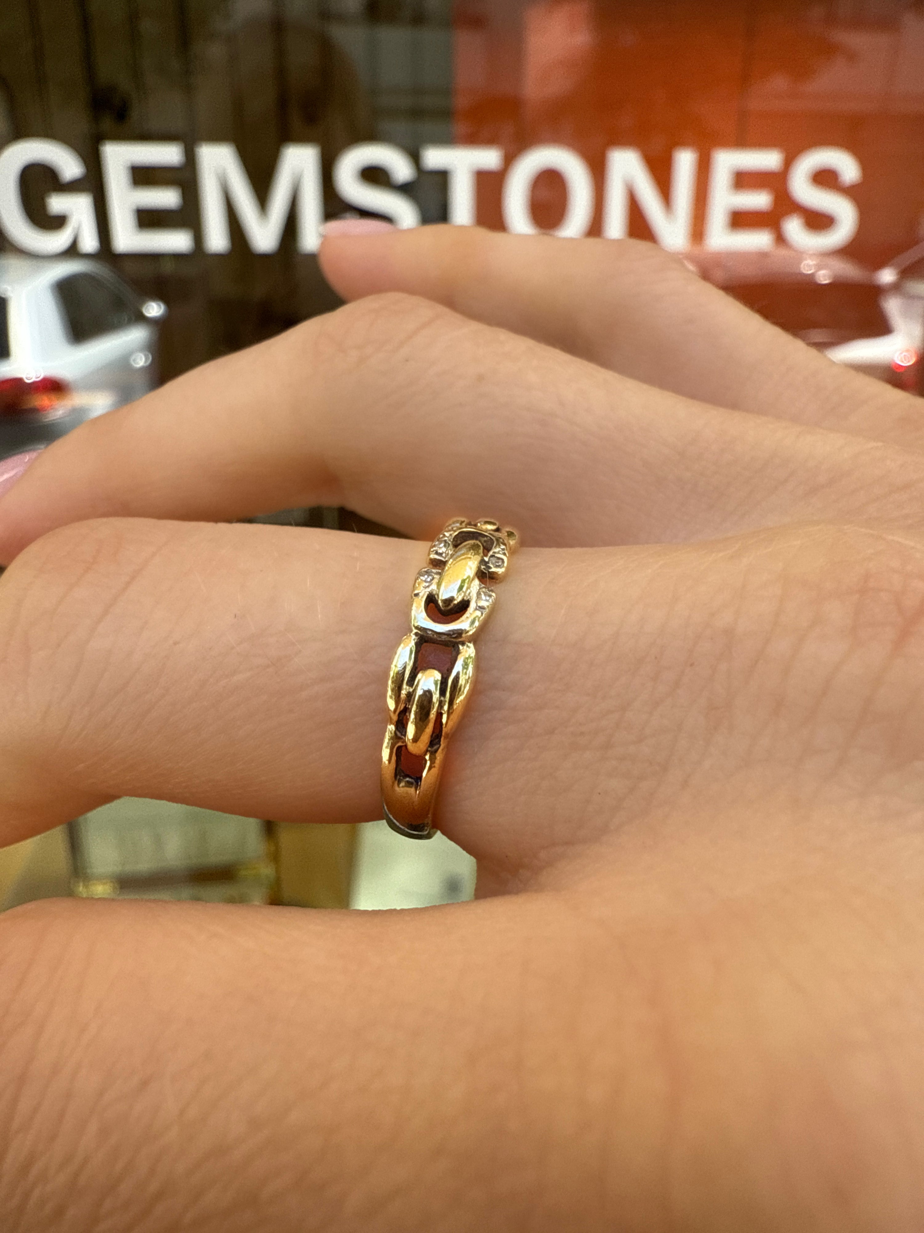 #1012 8k Ring mit 4 Diamanten - RG 55.5