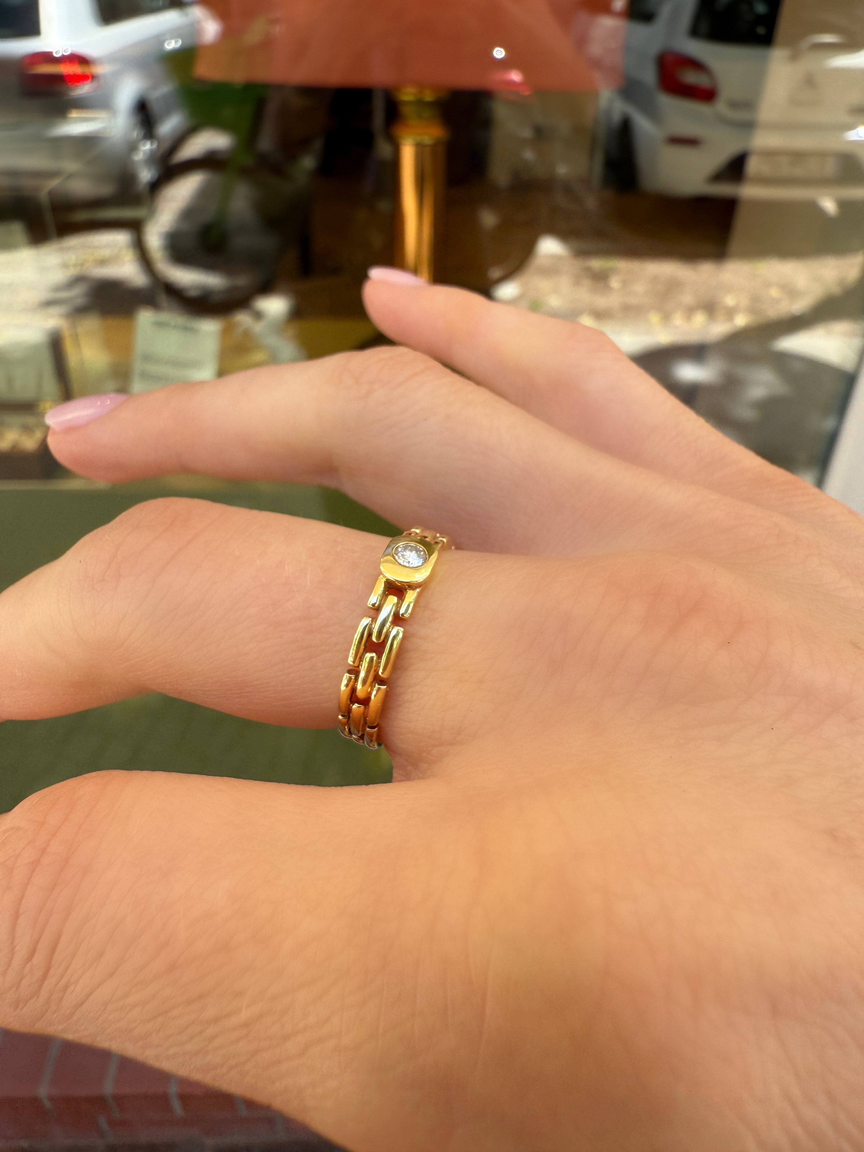#1022 14k Ring mit Diamant - RG 56