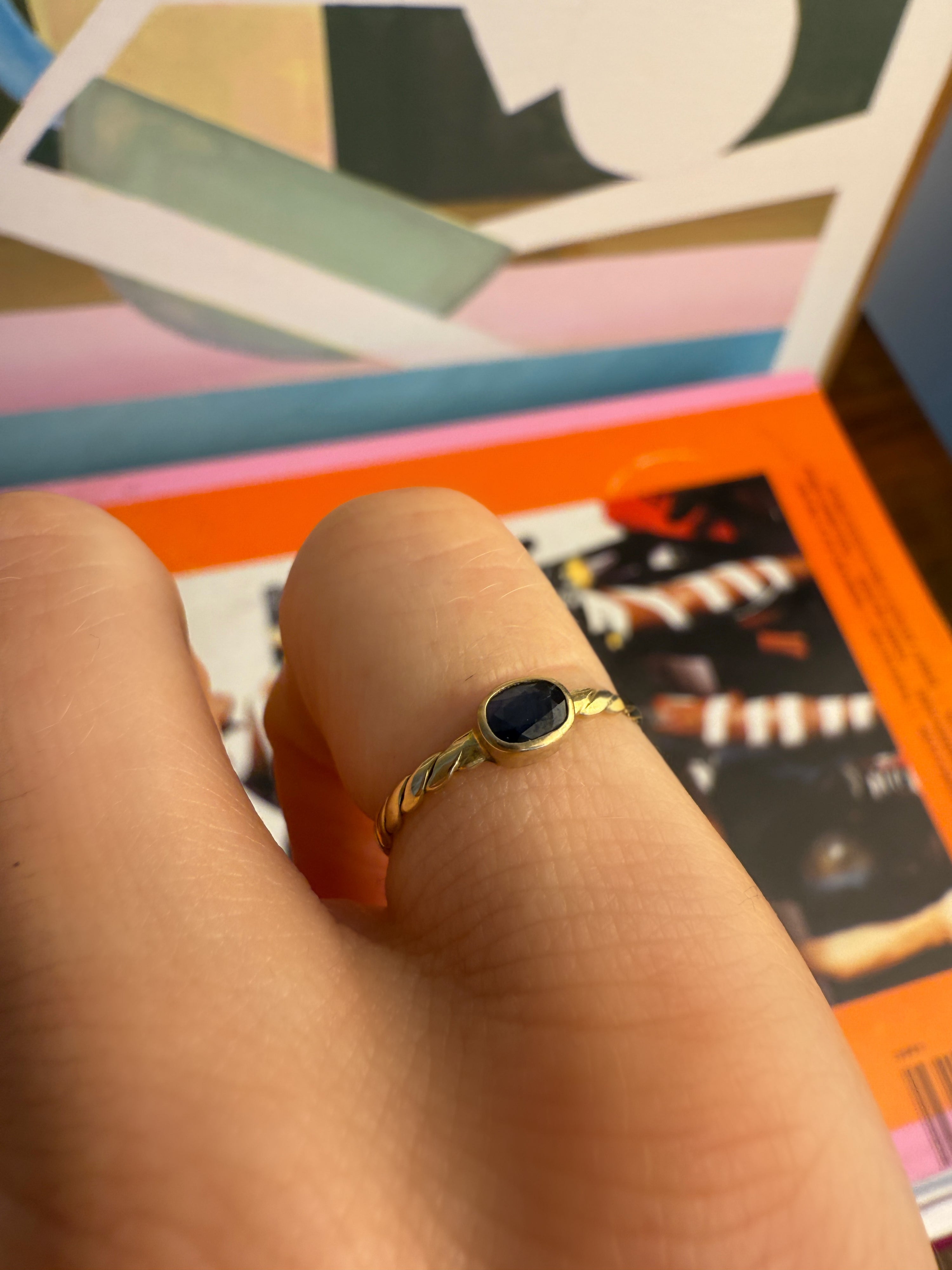 #87 18k Ring mit Saphir - RG 47