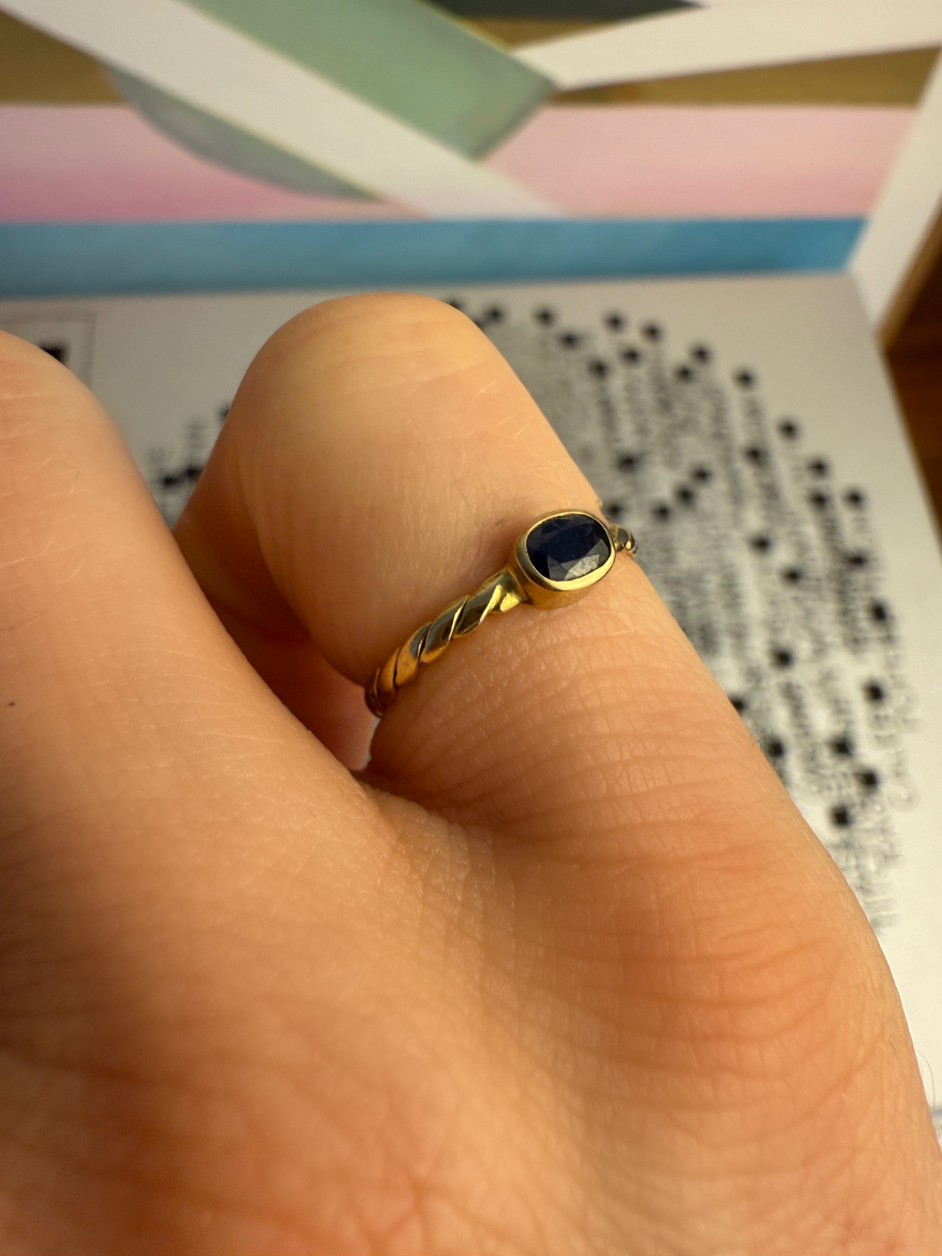 #87 18k Ring mit Saphir - RG 47