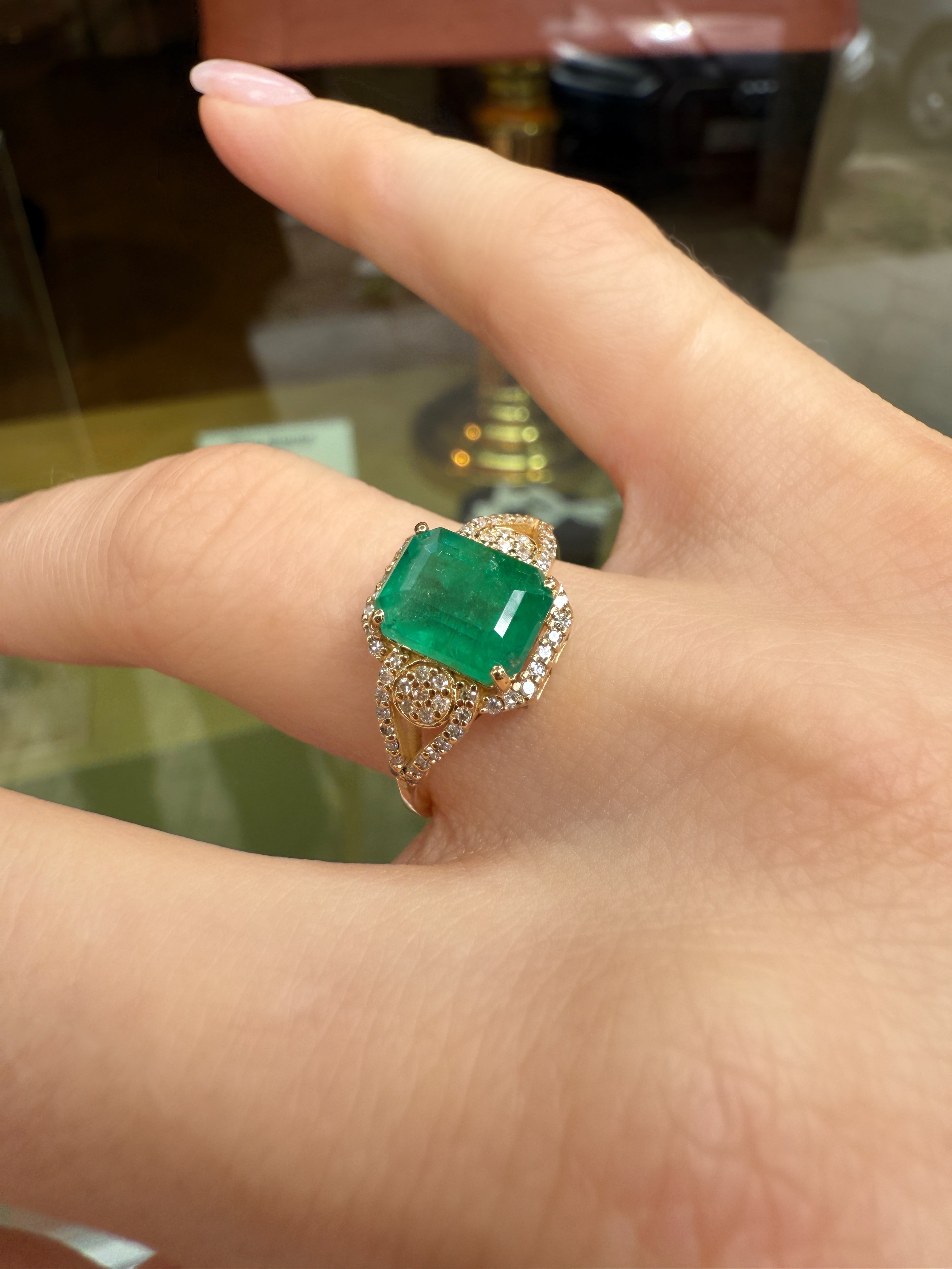 #1188 14k Ring with Pearls & Diamonds - Ring Size 58