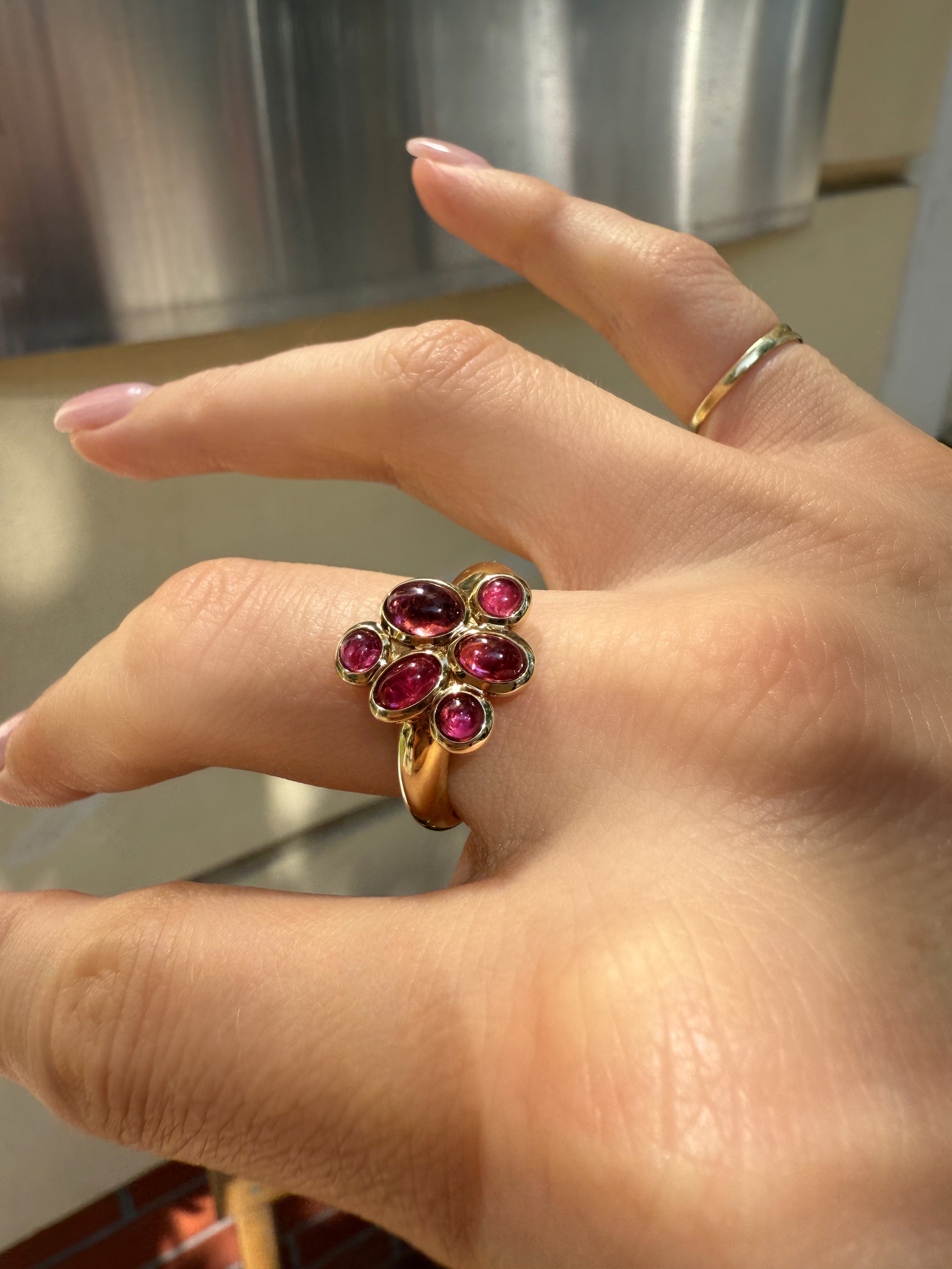 #1223 9k Ring mit Rubinen - RG 57