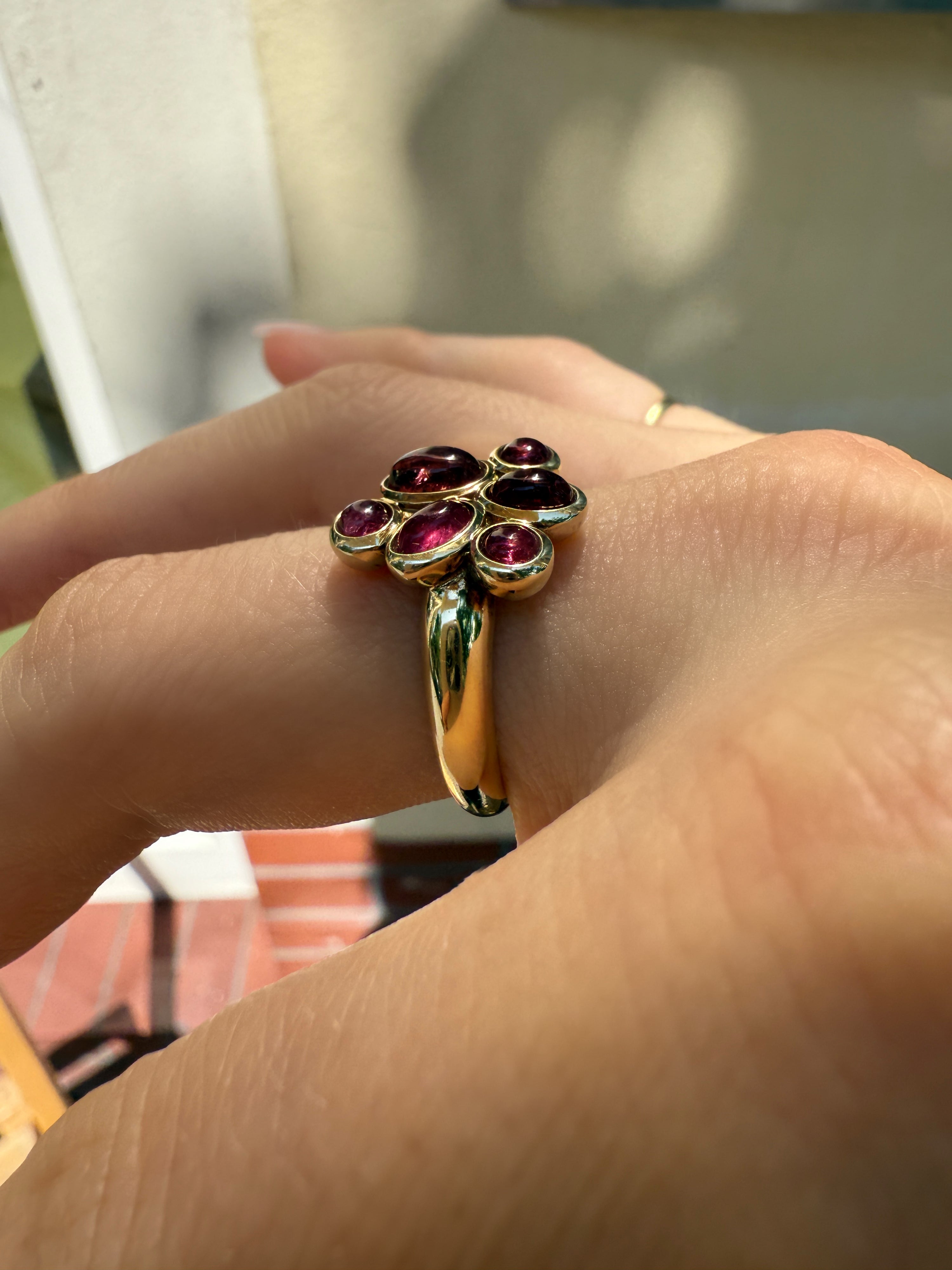 #1223 9k Ring mit Rubinen - RG 57