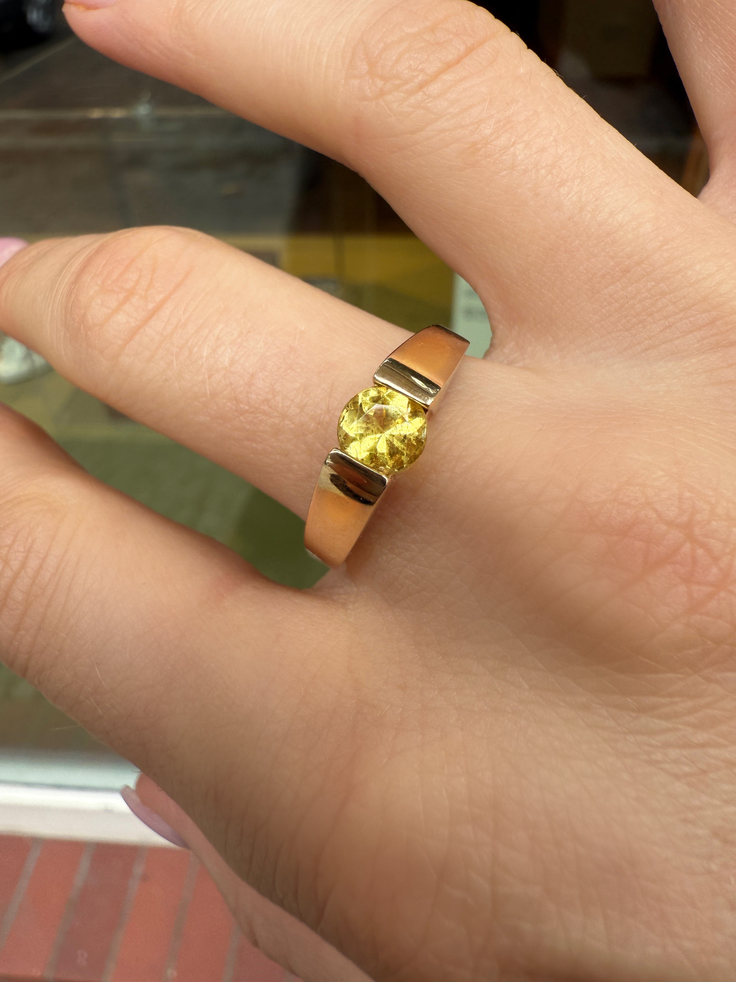 #1214 9k Ring mit Citrin - RG 63