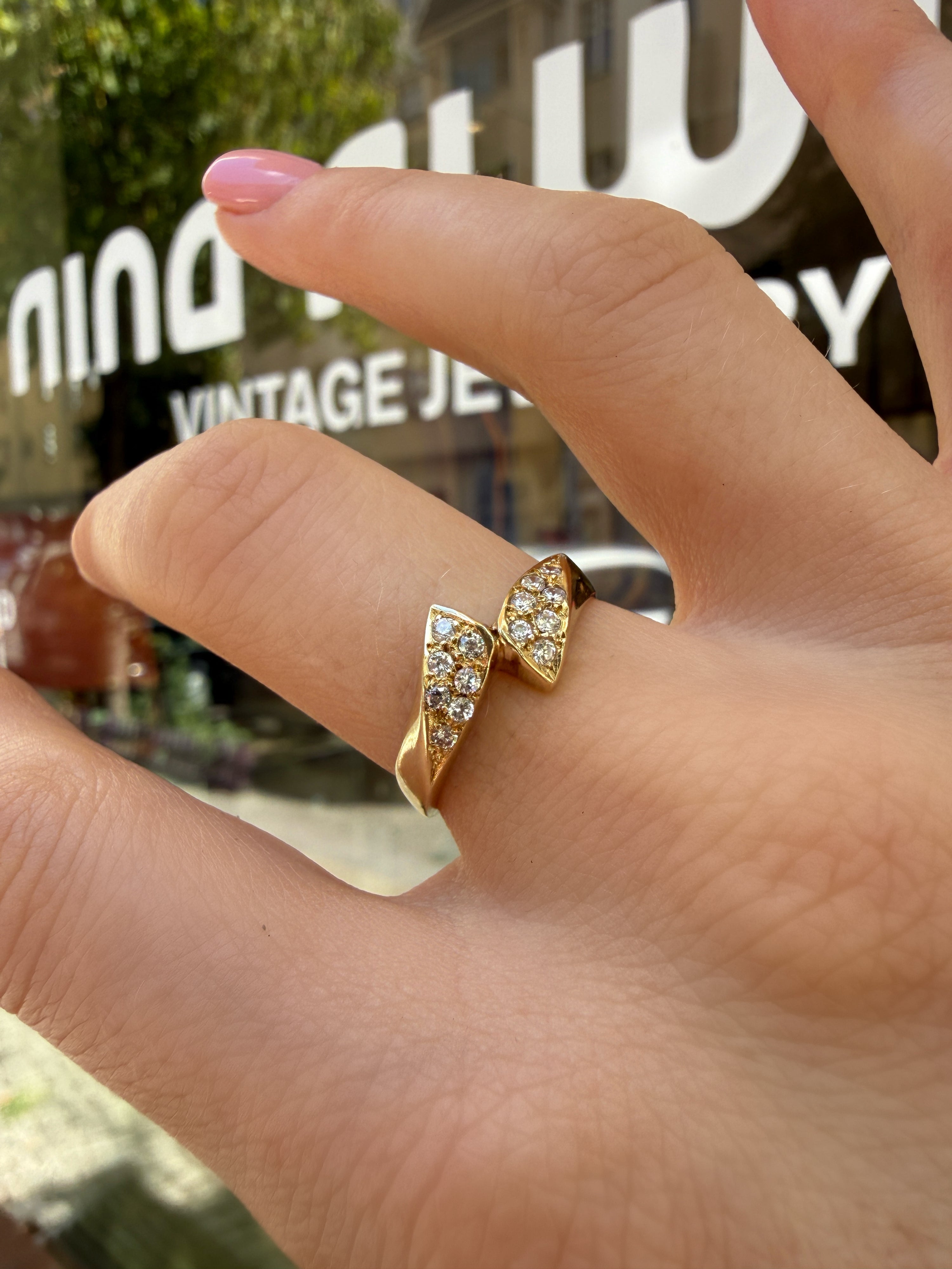 #1274 14k Ring mit Zirkonia - RG 57