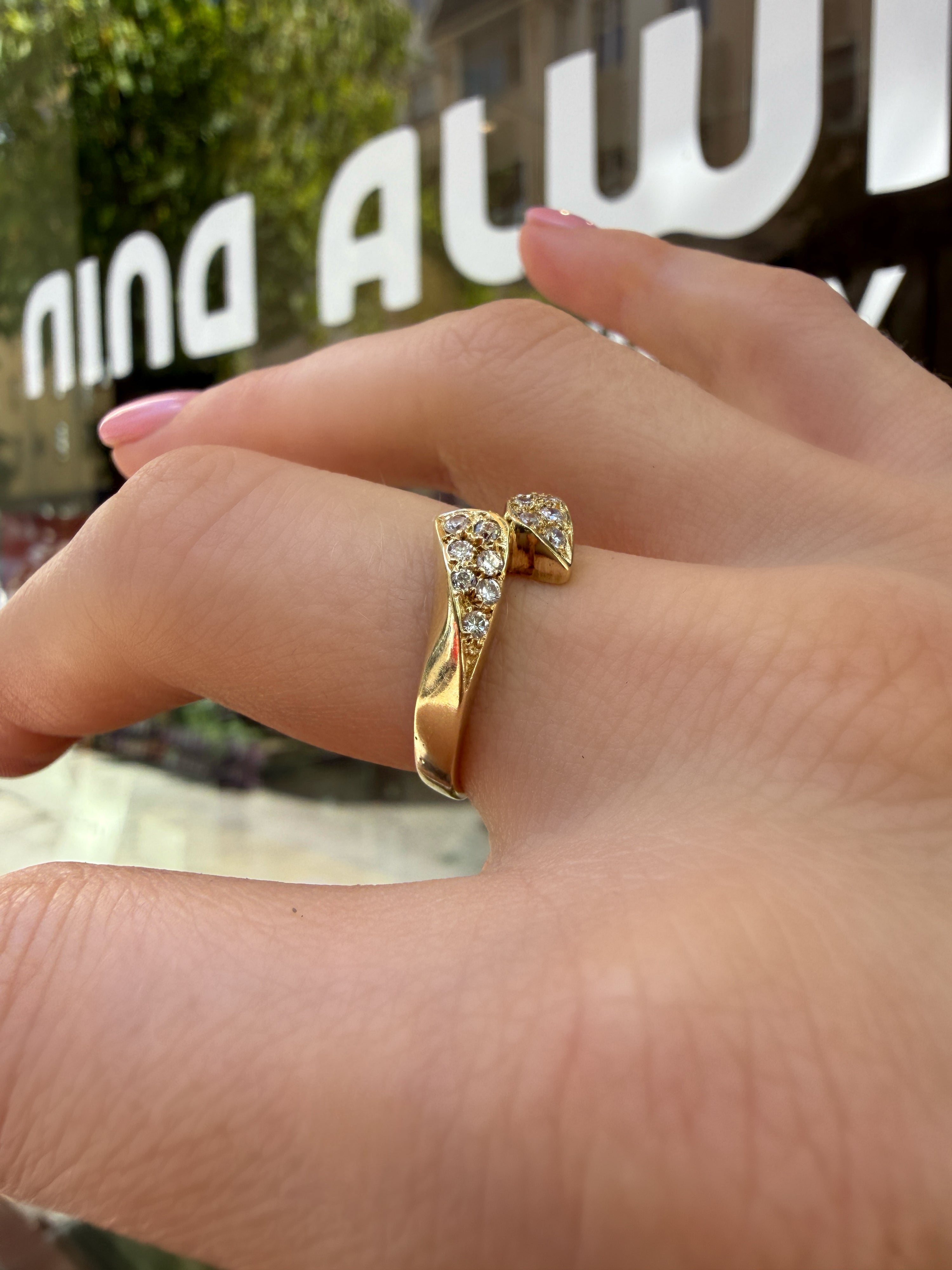#1274 14k Ring mit Zirkonia - RG 57