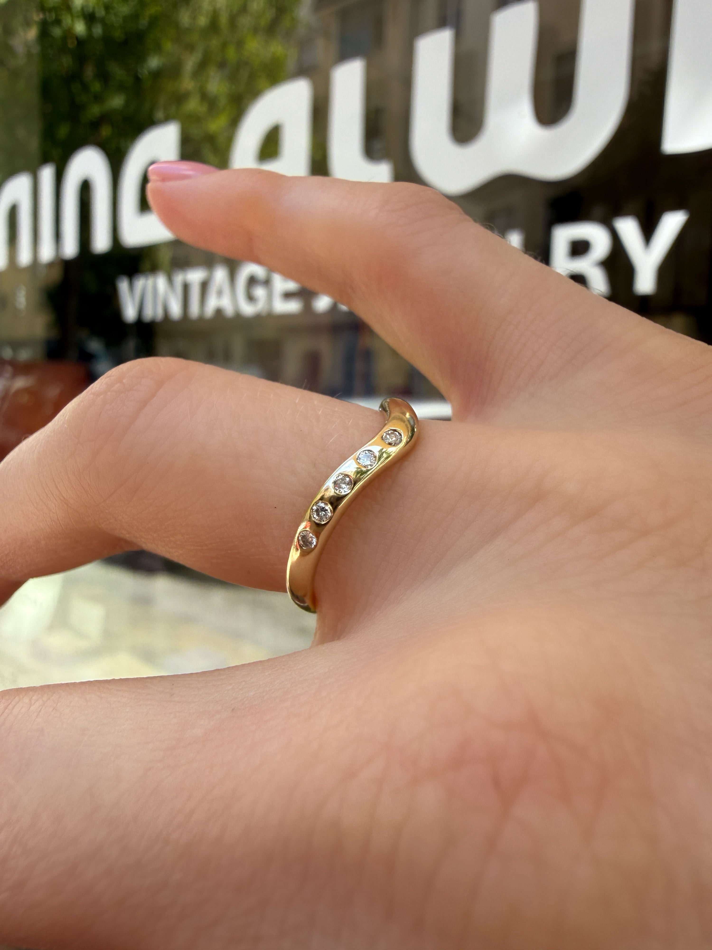 #1275 14k Ring mit Diamanten - RG 54
