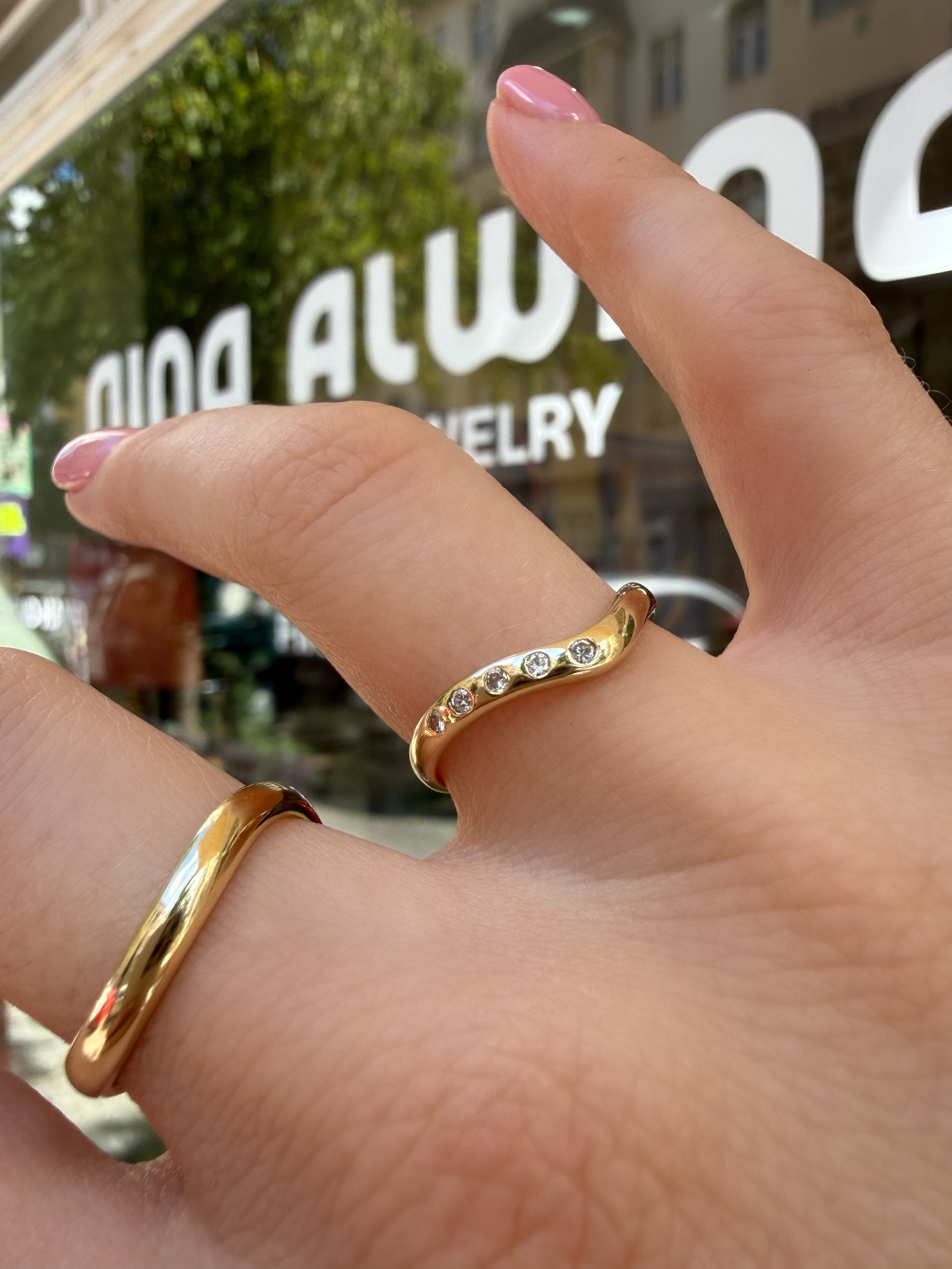 #1275 14k Ring mit Diamanten - RG 54