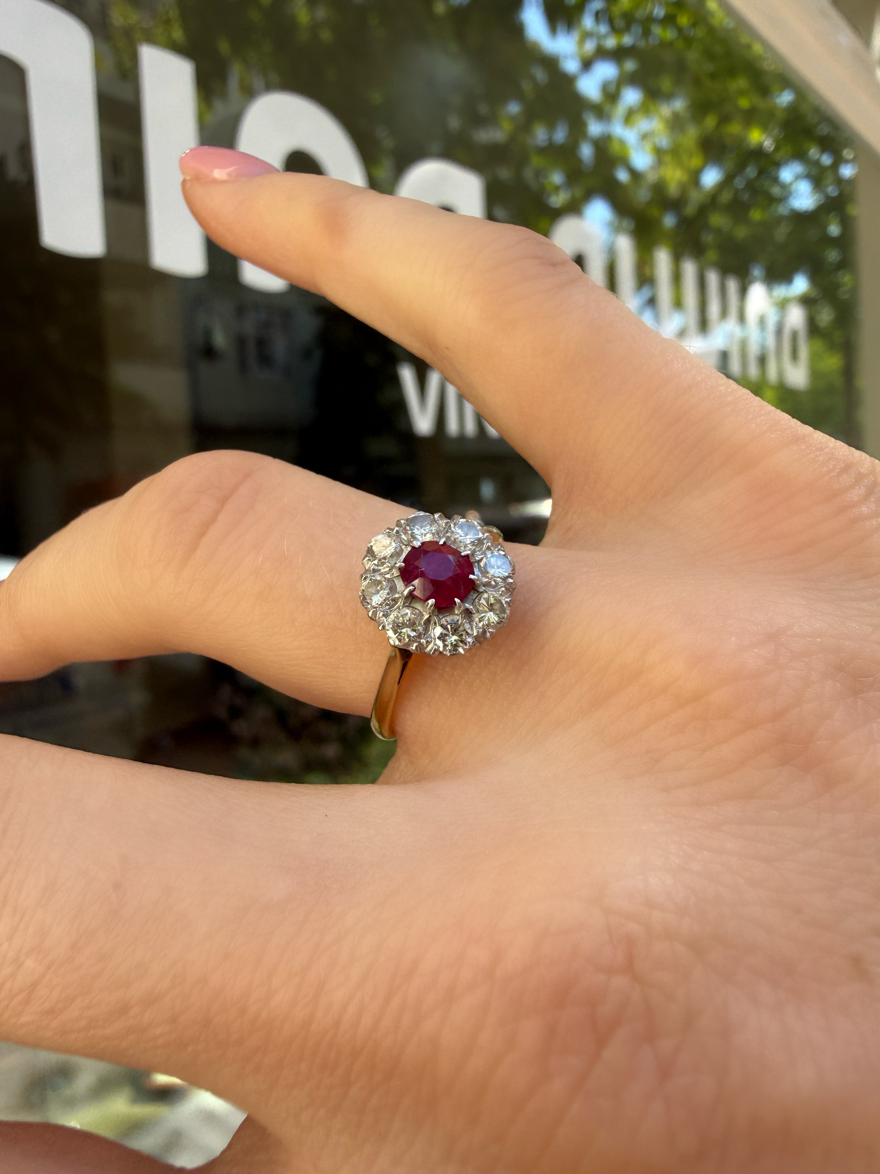 #1188 14k Ring with Pearls & Diamonds - Ring Size 58