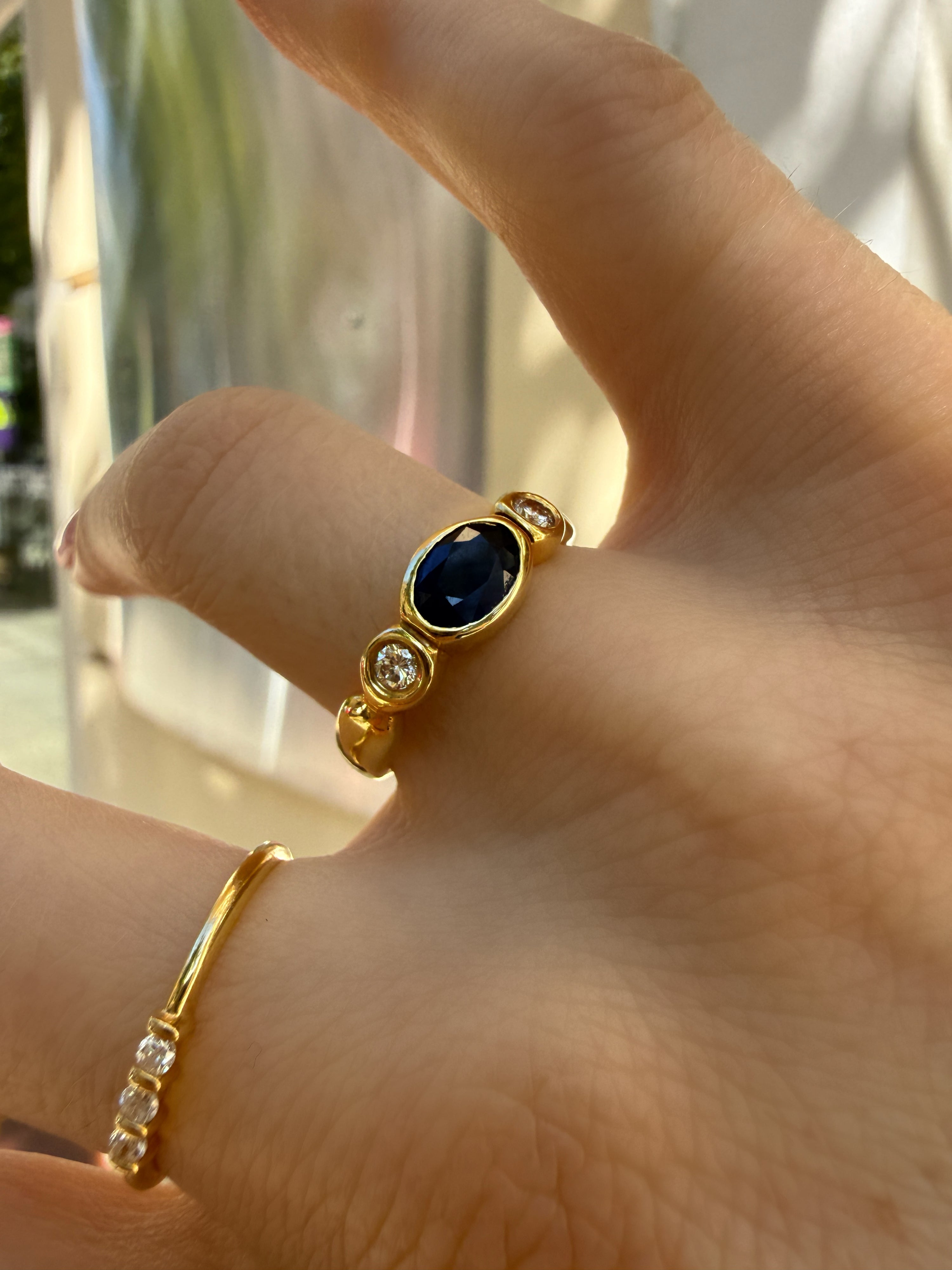#1188 14k Ring with Pearls & Diamonds - Ring Size 58