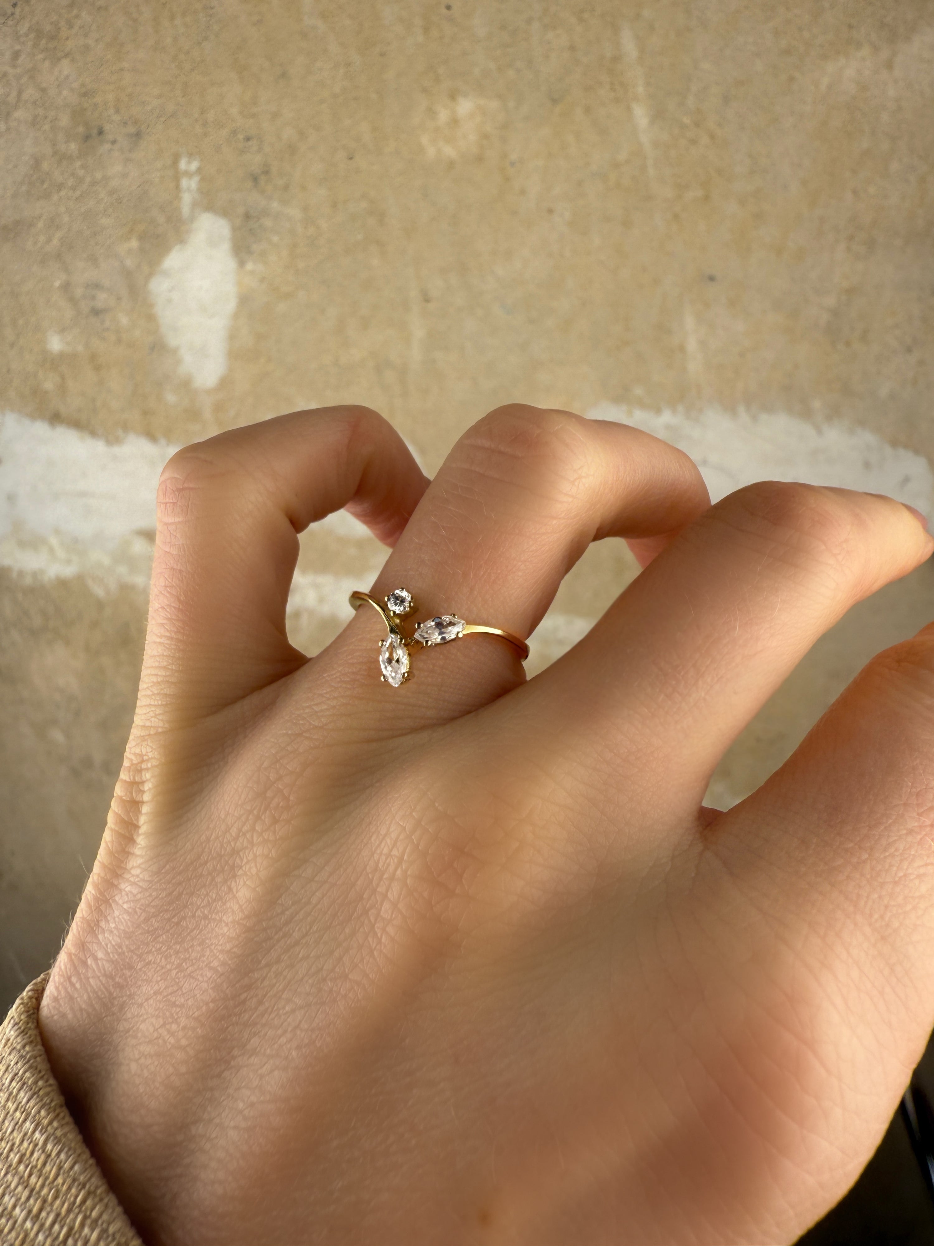 #242 8k Ring mit Zirkon - RG 53