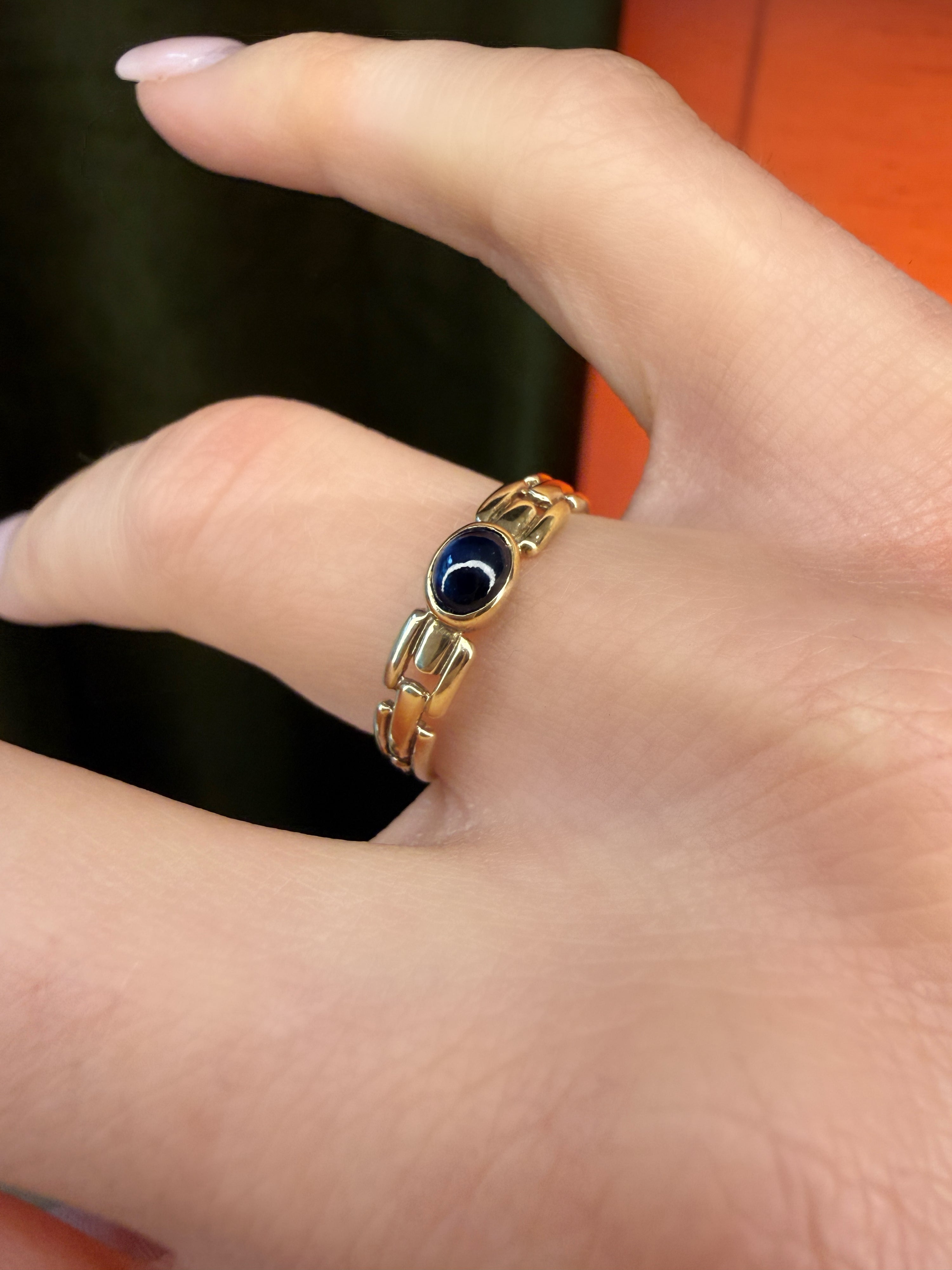 #1467 8k Ring mit Saphir - RG 56