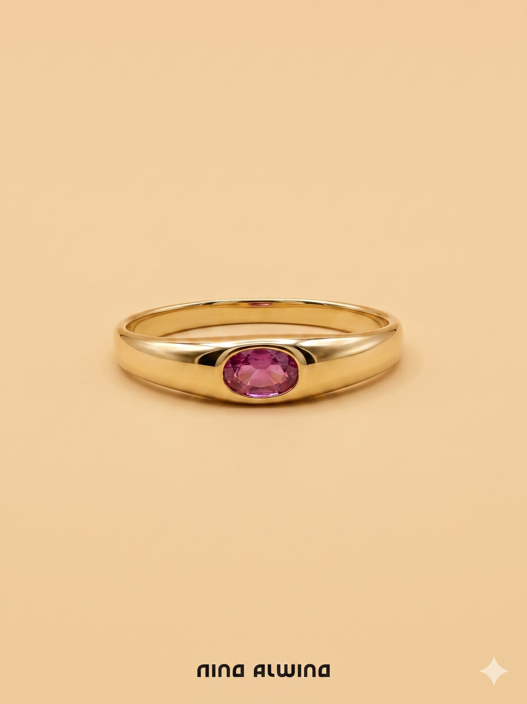 #914 8k Ring mit Rubin - RG 58