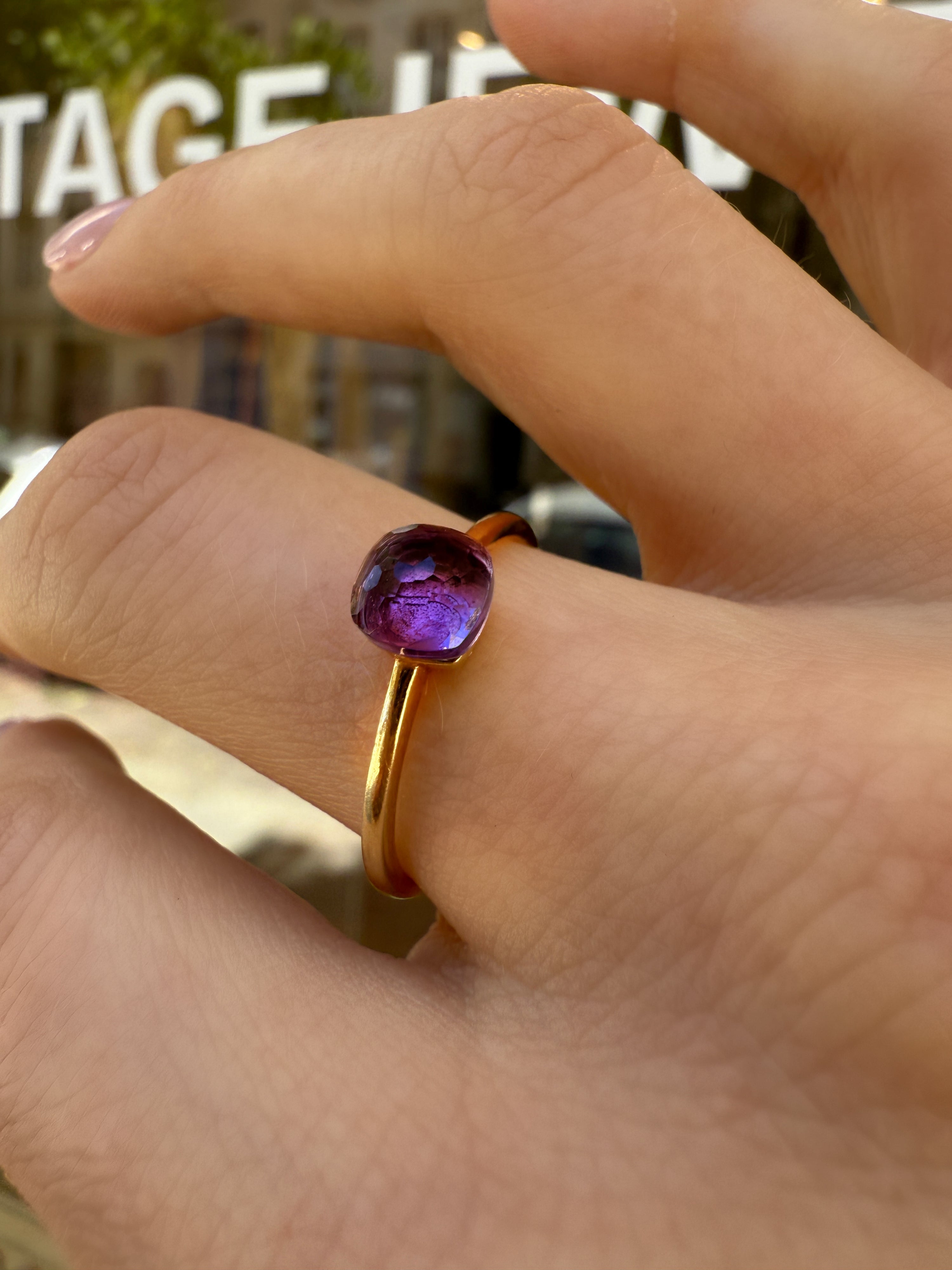 #962 14k Ring mit Amethyst - RG 59.5