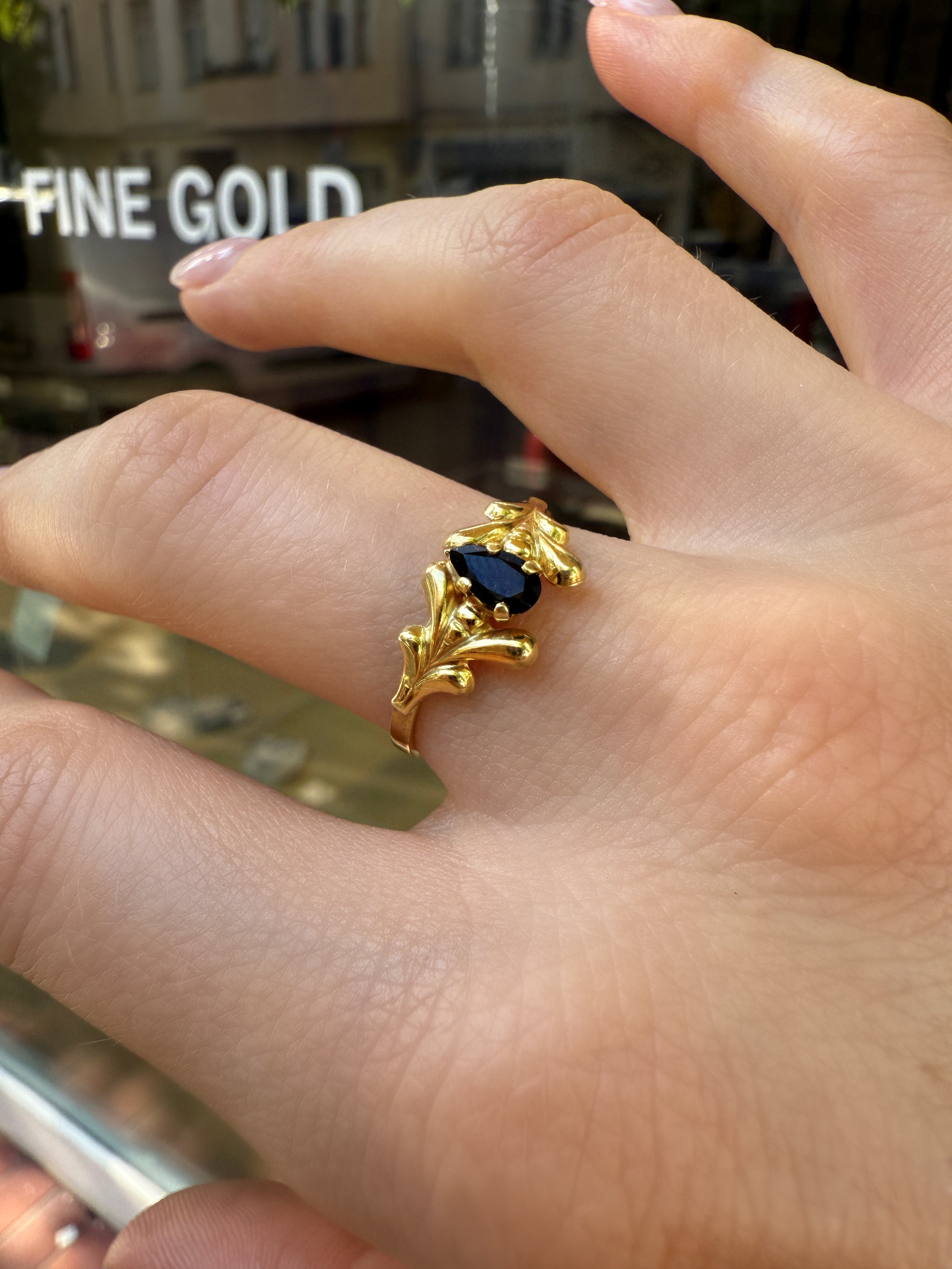 #1109 14k Ring mit Turmalin - RG 56