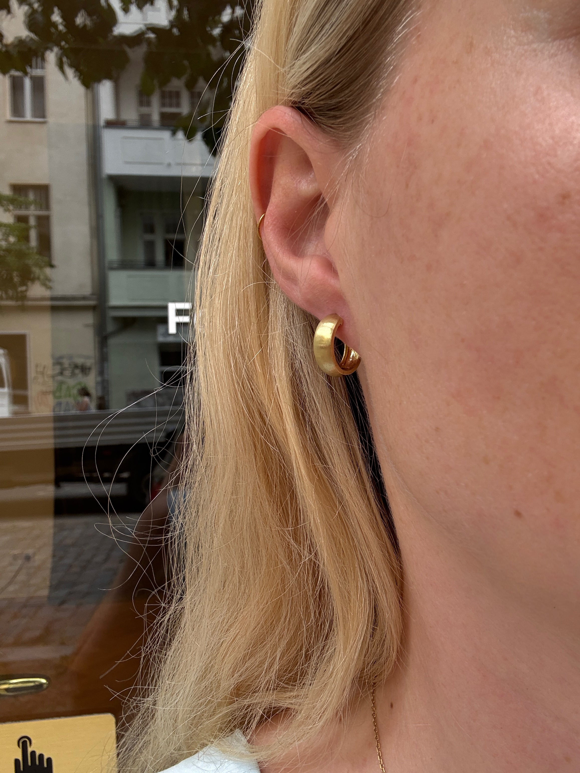 #1128 8k Hoop Earrings - 1.4cm