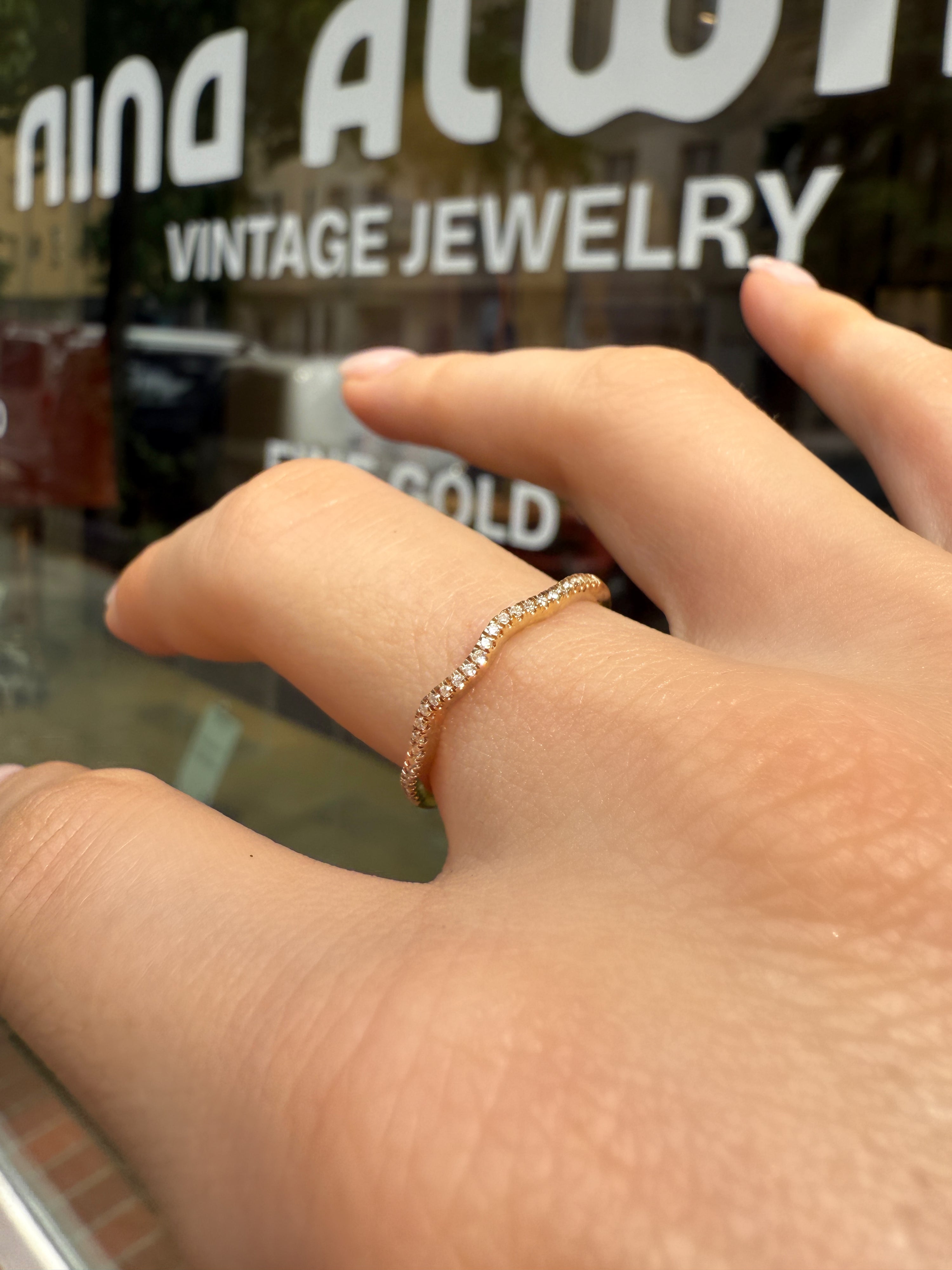 #1138 Massiver 8k Ring 27 Diamanten - RG 55