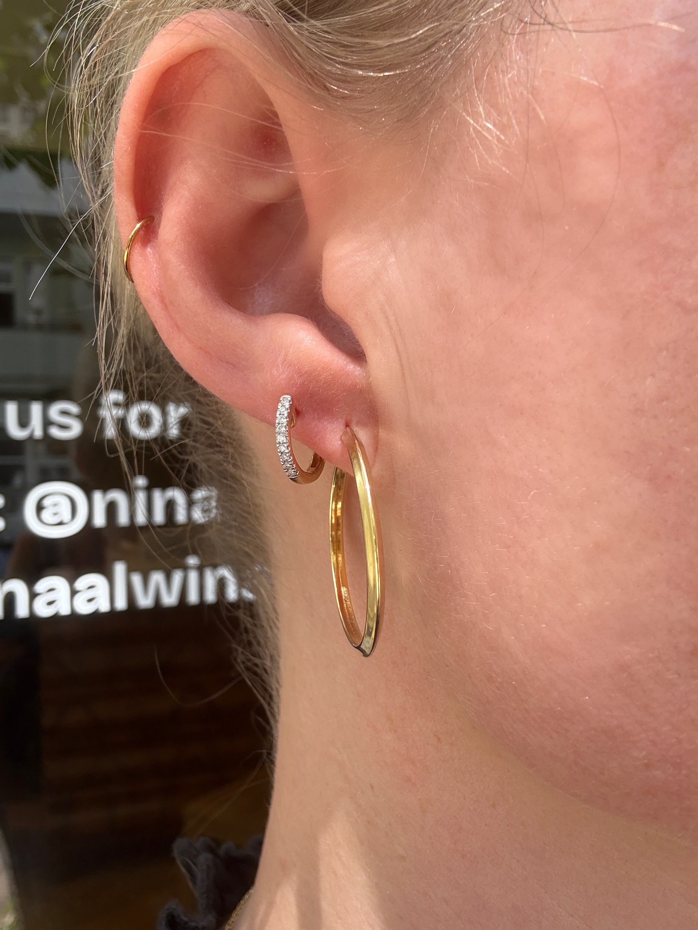 #1201 14k Hoop Earrings - 2cm