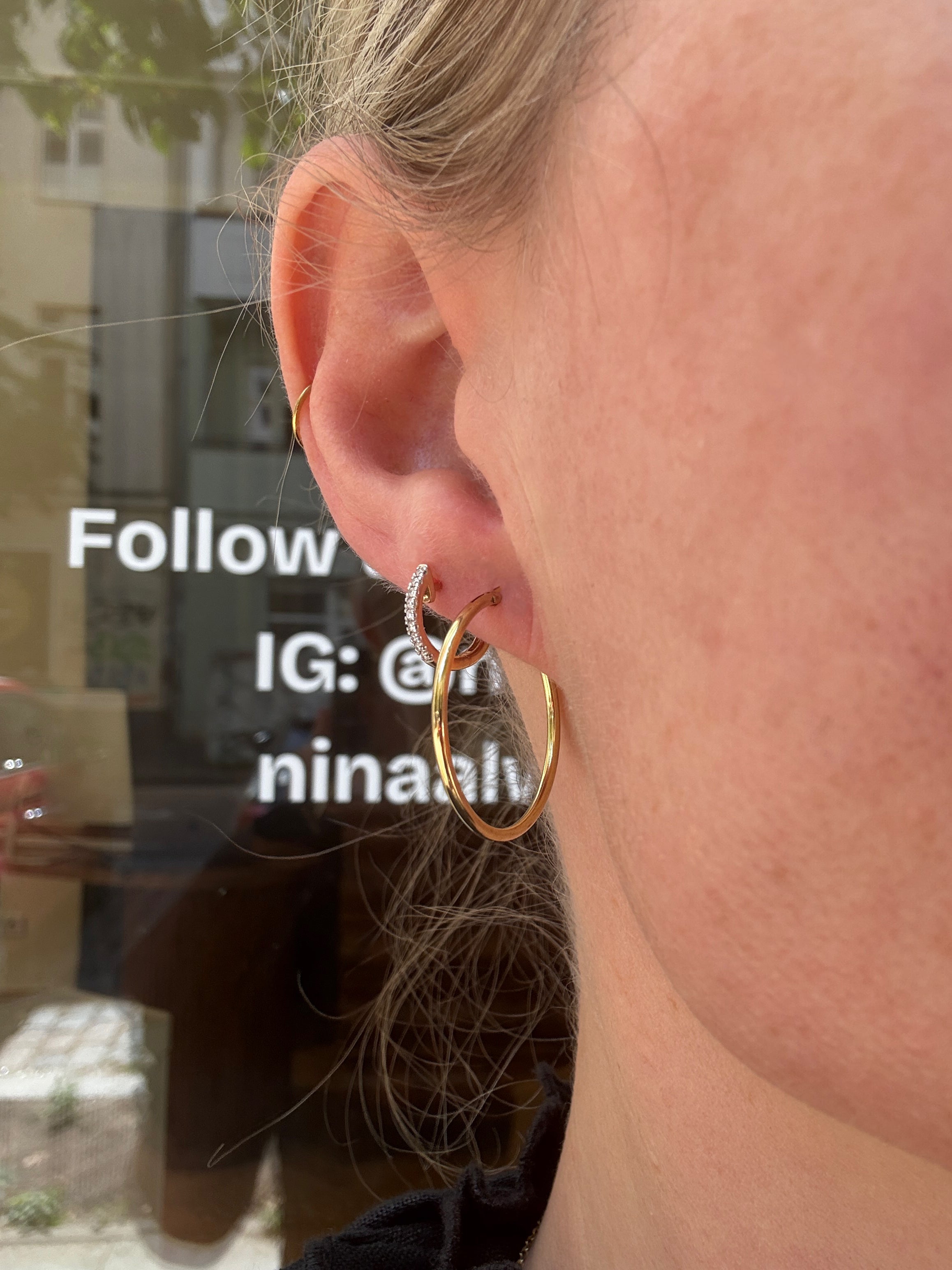 #1201 14k Hoop Earrings - 2cm