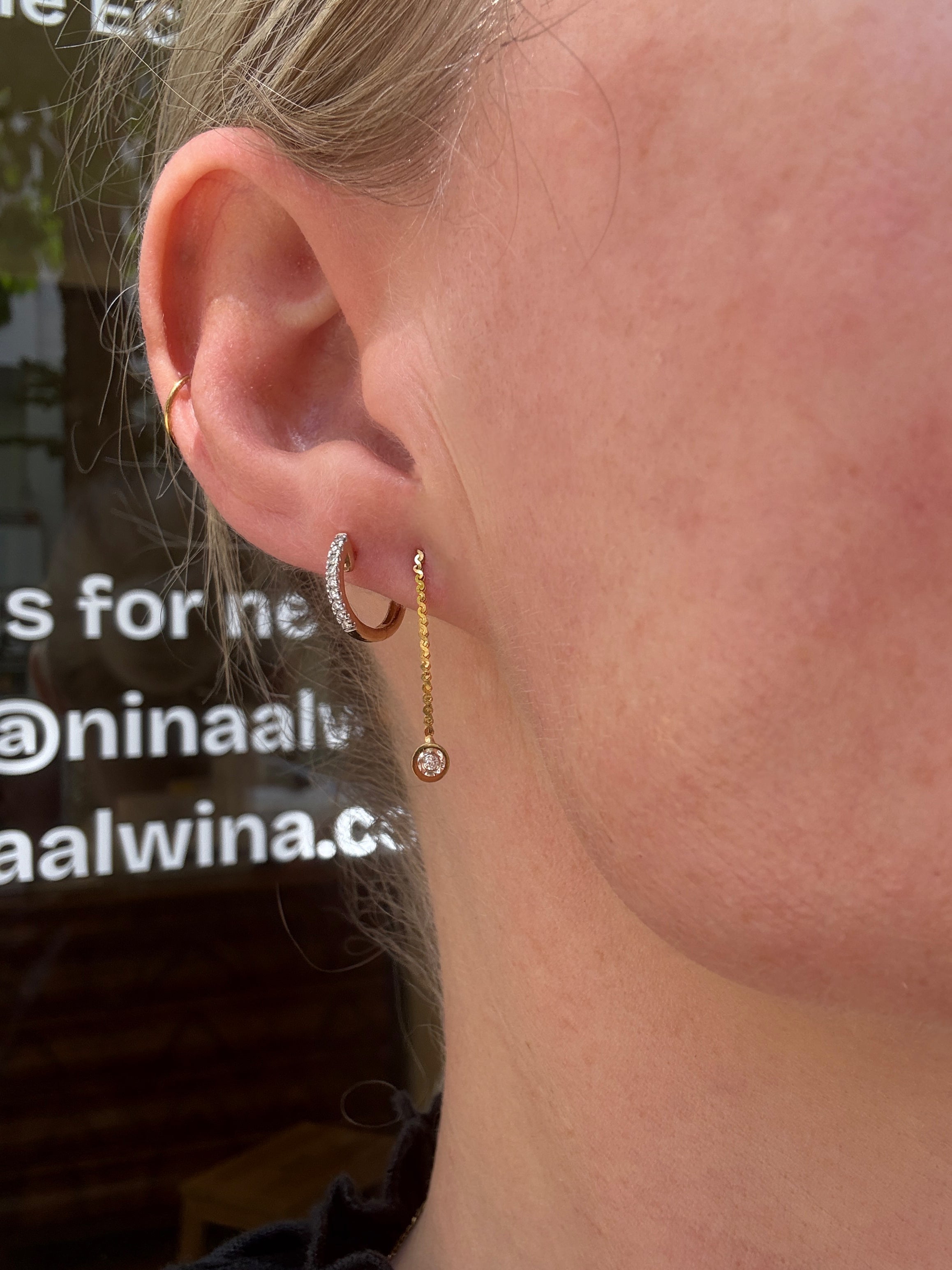 #1201 14k Hoop Earrings - 2cm