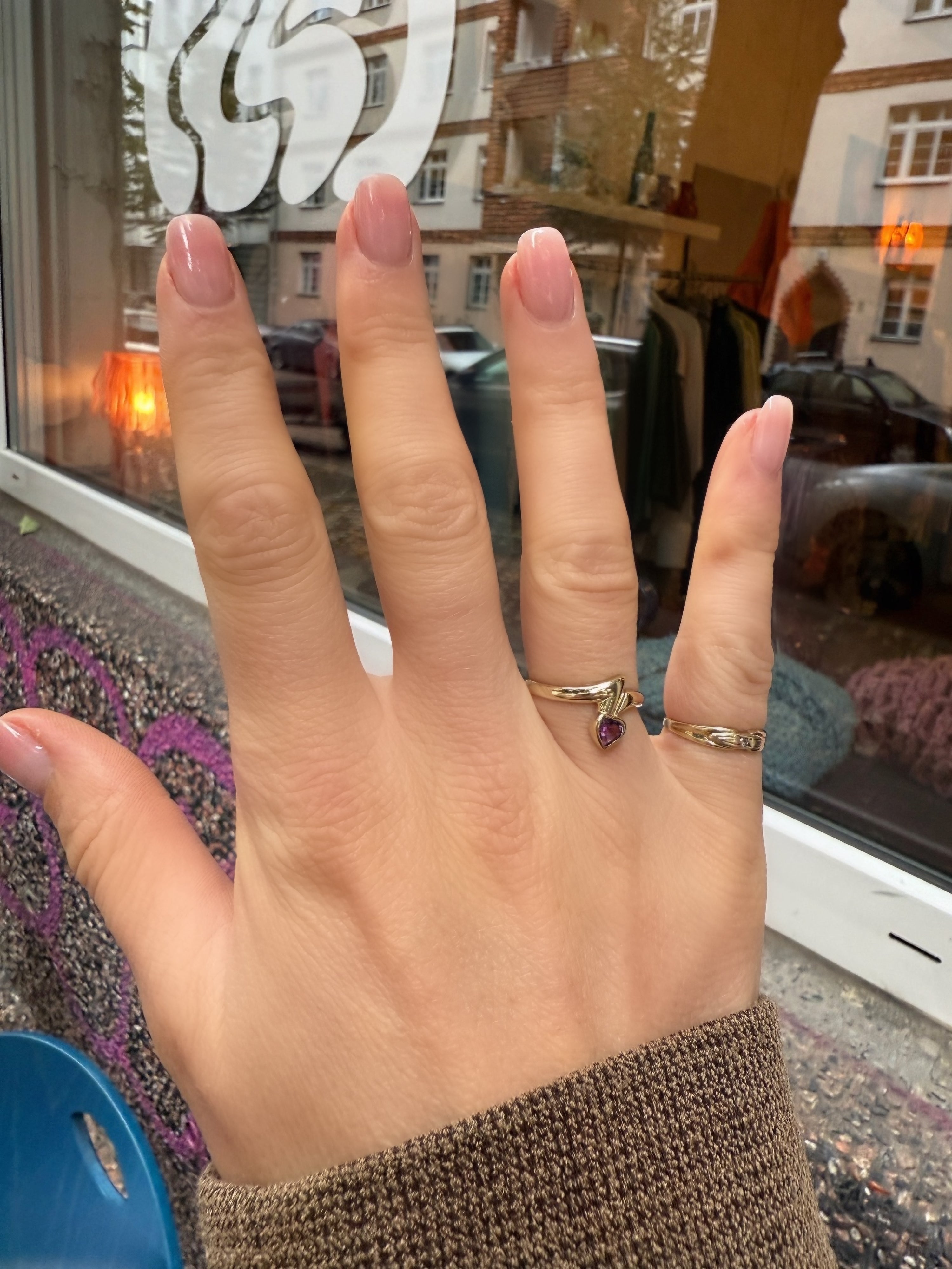 #151 8k Ring mit Amethyst in Herzform - RG 52